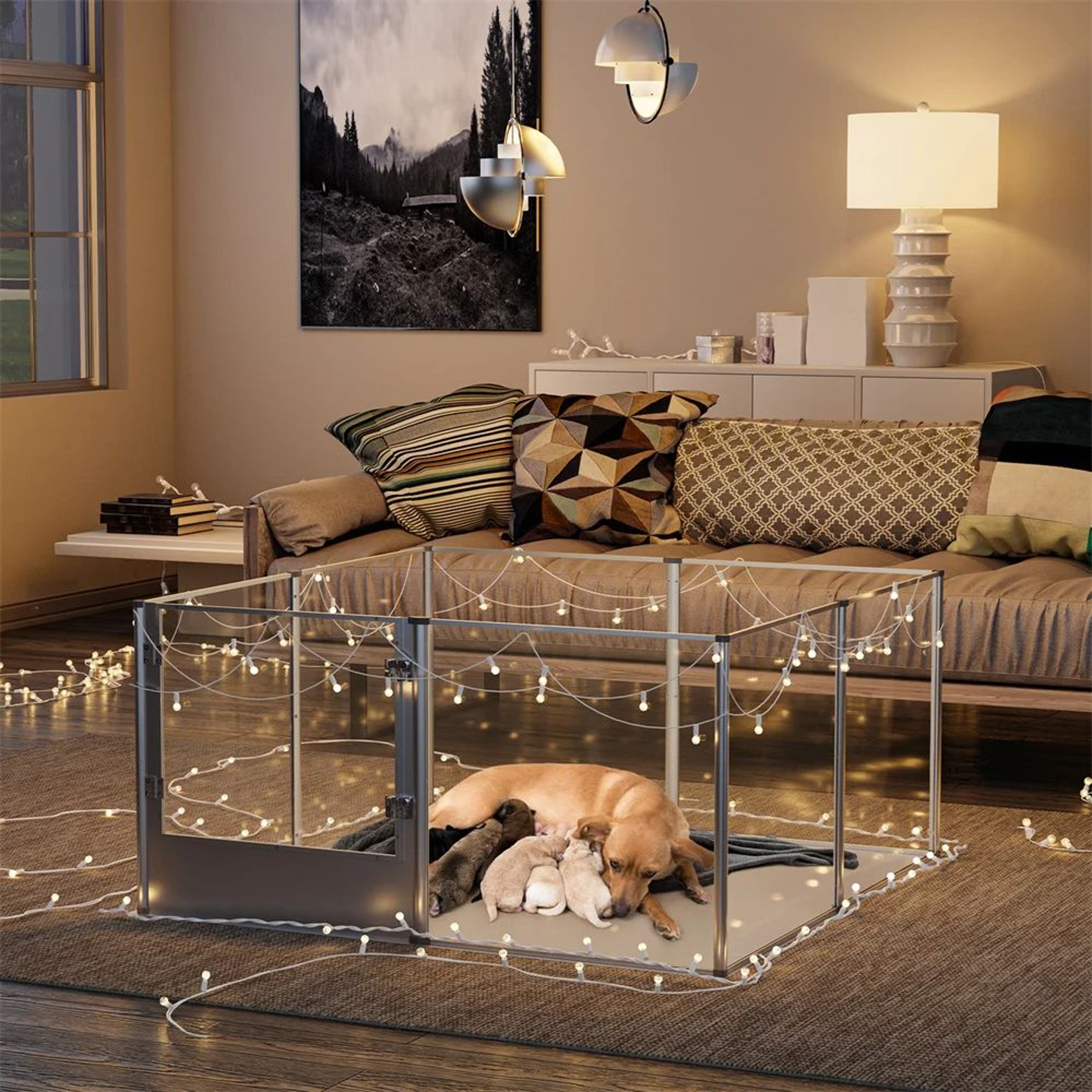 Extra Large Dog Playpen Acrylic Enclosure With Waterproof Fertility Pad Pet Animal Bunny Ferrets Do 4