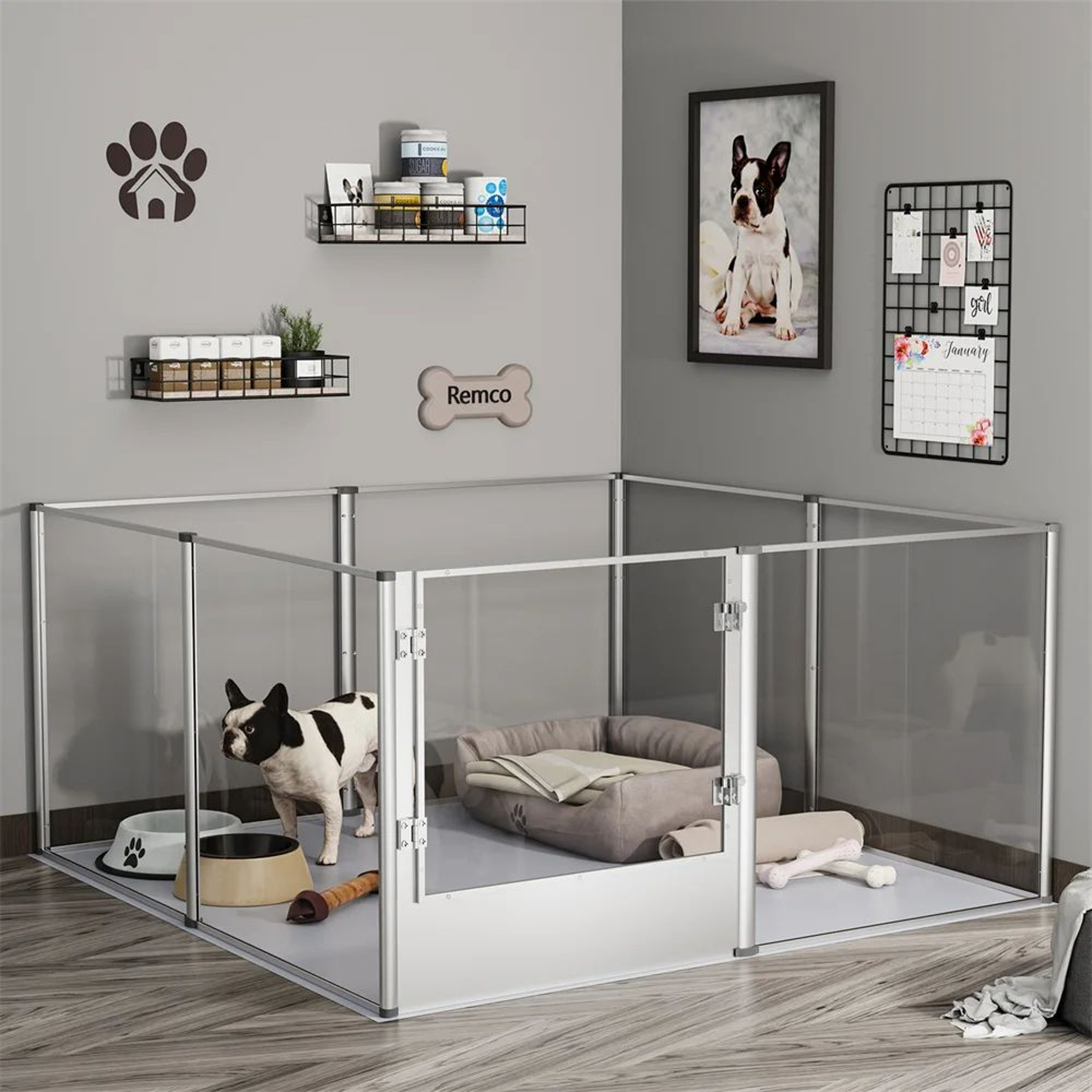 Extra Large Dog Playpen Acrylic Enclosure With Waterproof Fertility Pad Pet Animal Bunny Ferrets Do 0