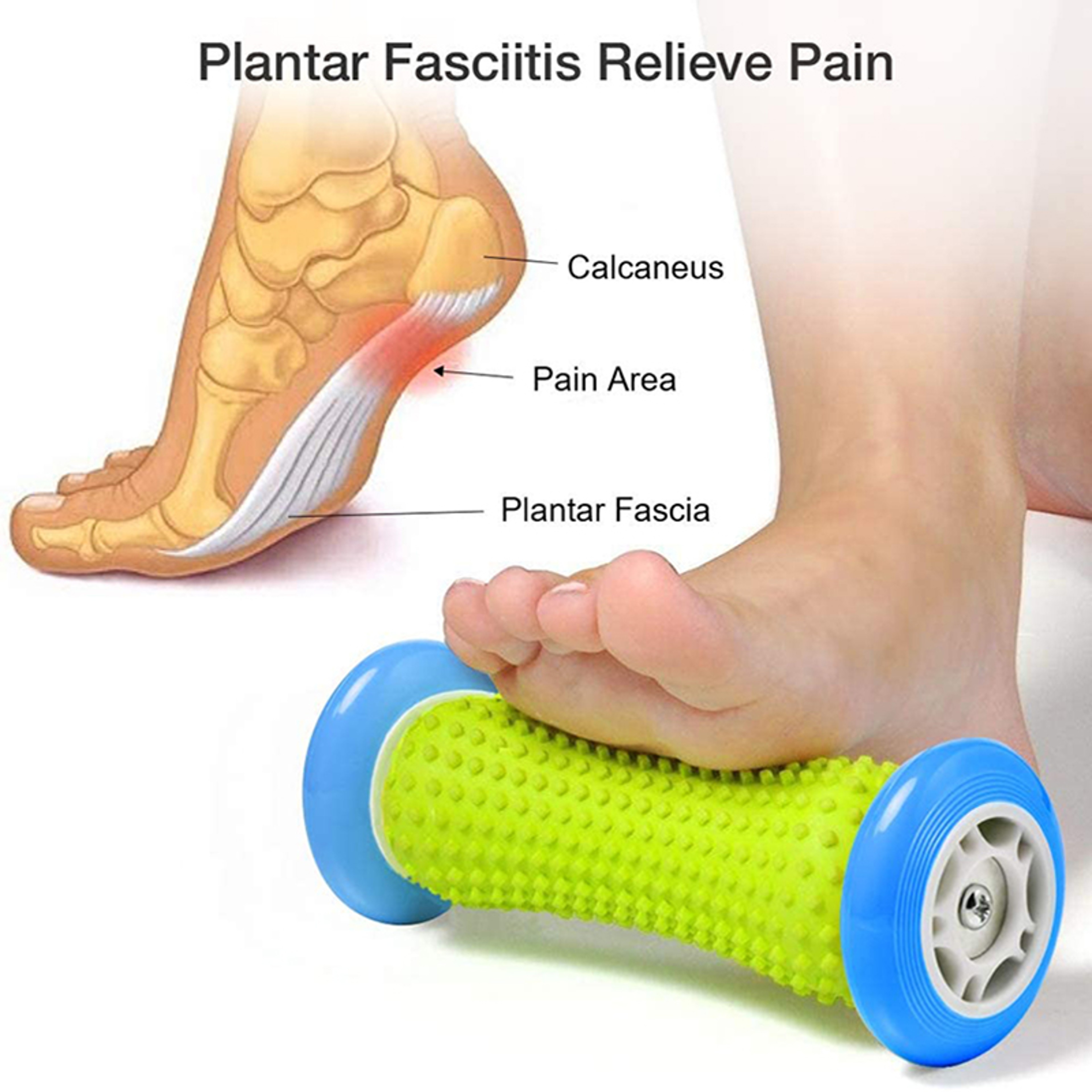Reflexology Foot Massager Roller, Heel Arch Pain Therapy, Trigger Point Deep Tissue Recovery – view 4