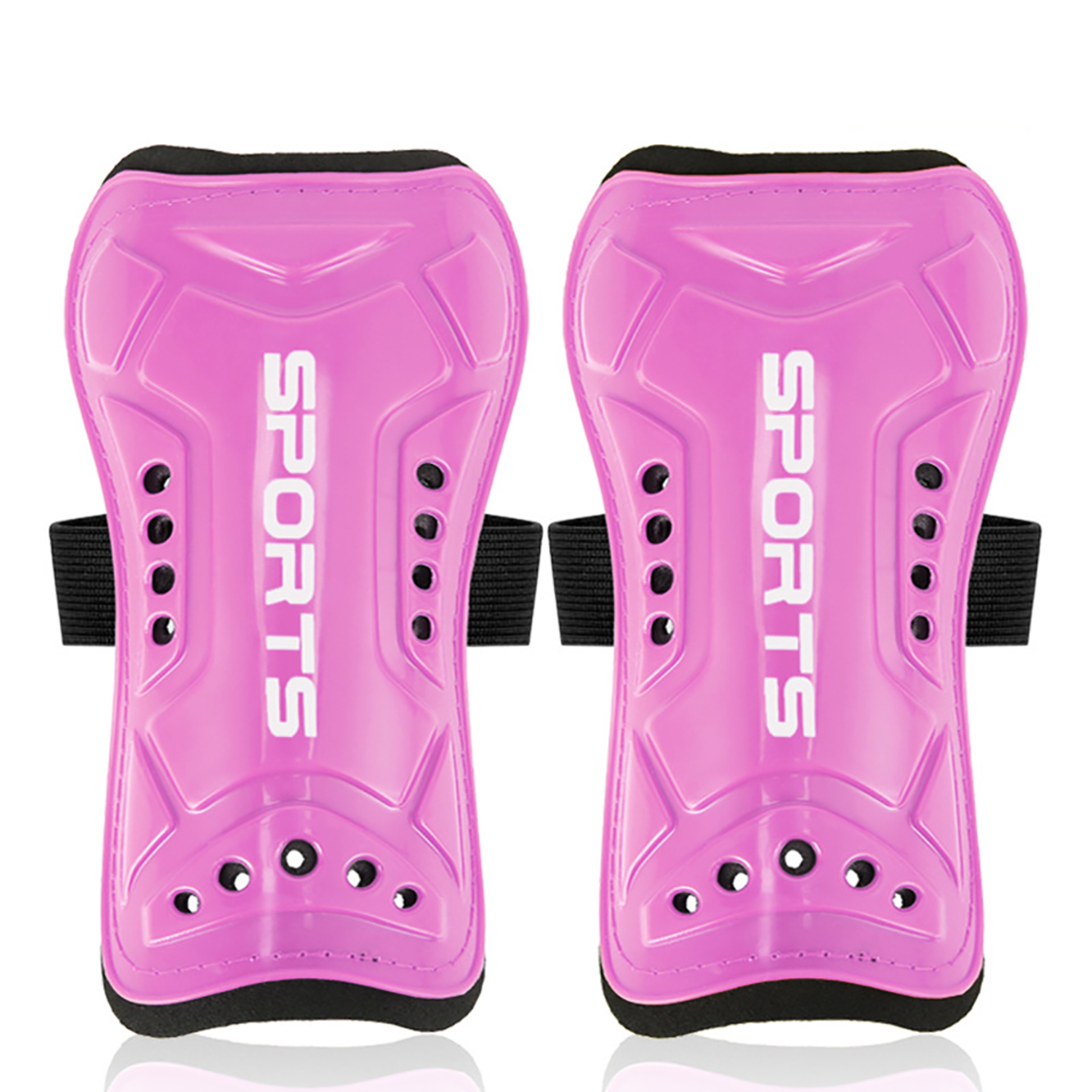 Children Football Calf Protection, Youth Adults Soccer Shin Guards, Leg Pads with Shin Support Straps – view 15