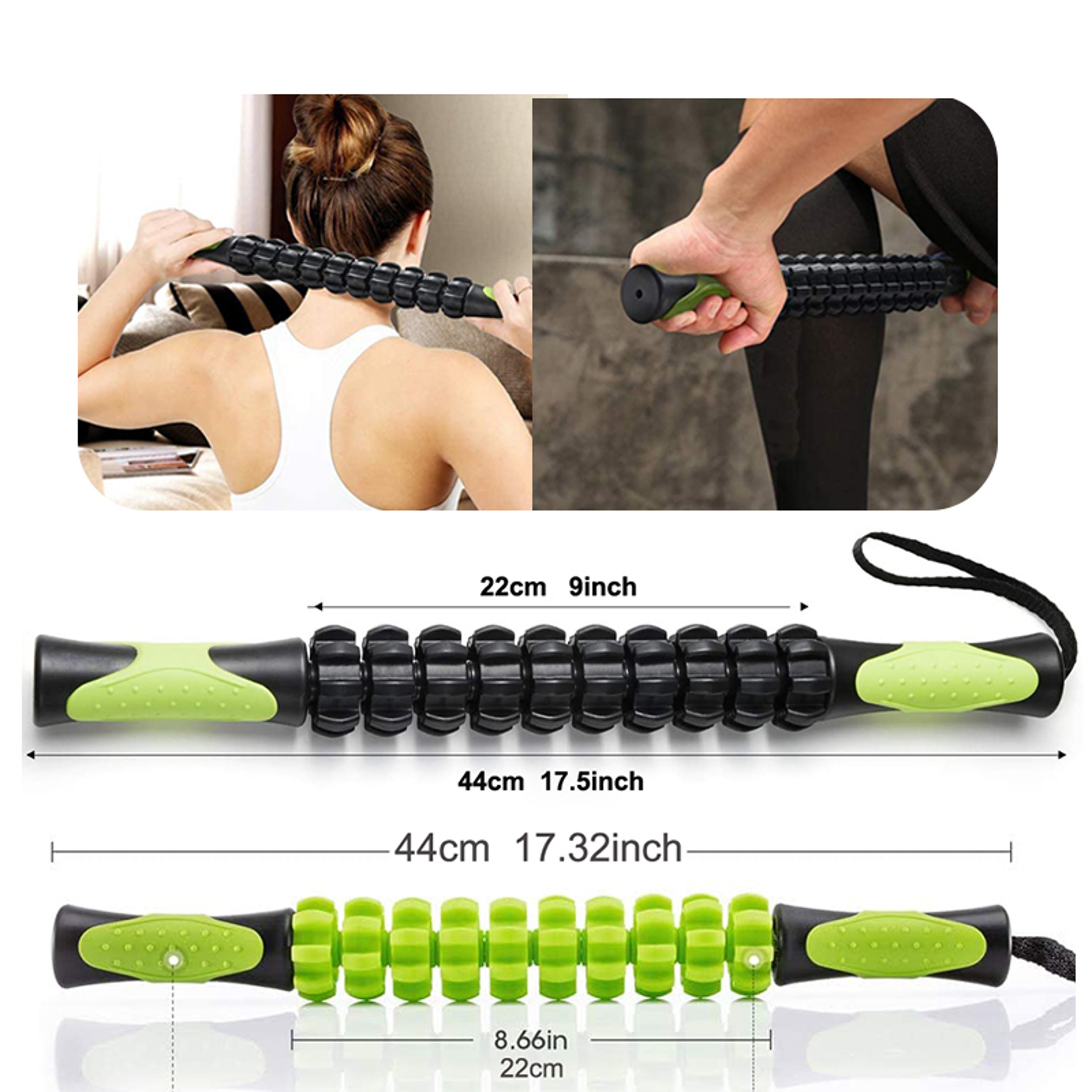 Body Massage Sticks Tool for Athletes, 1pcs Muscle Roller Stick for Relief Muscle Soreness and Cramping, Helps Legs Back – view 2