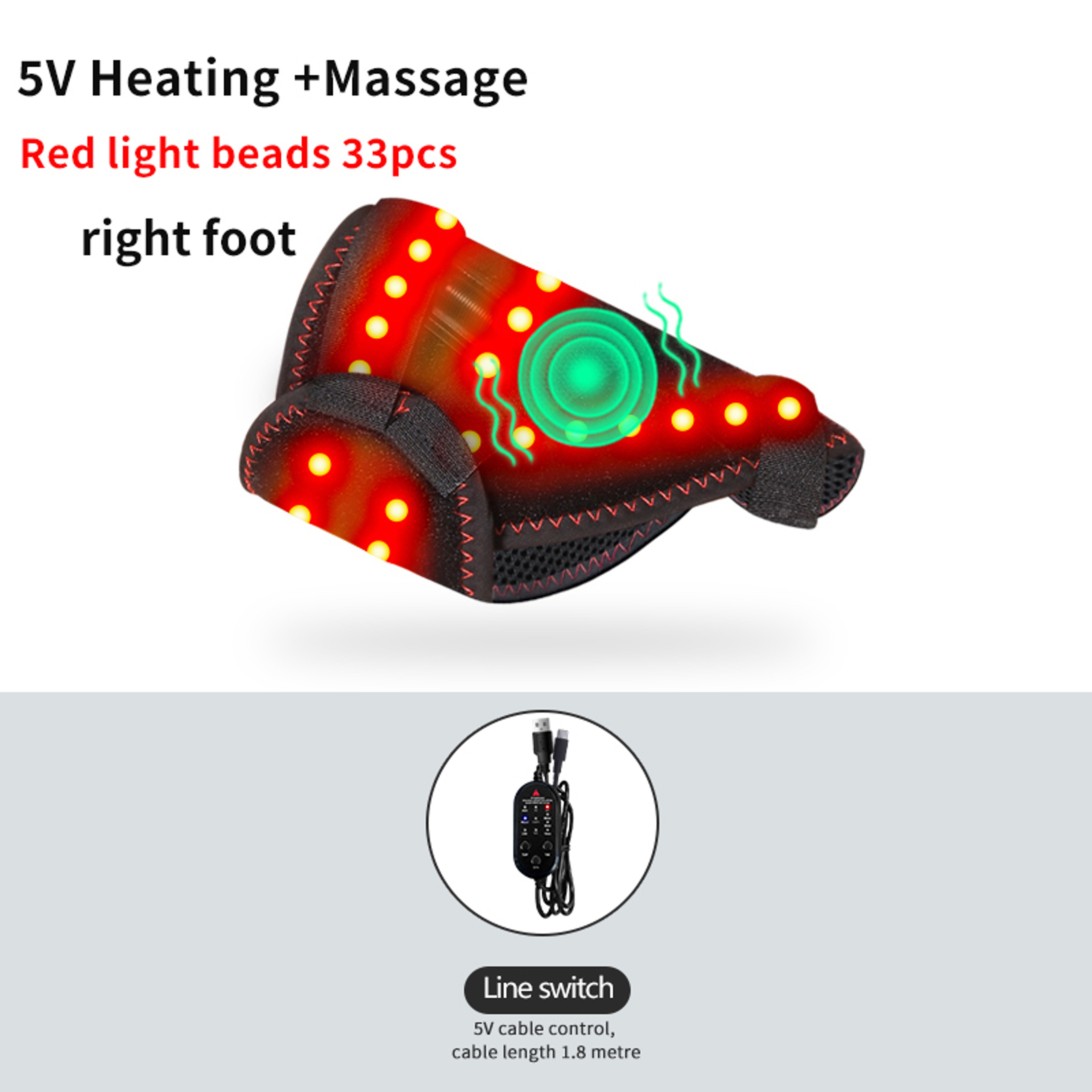 Heated Ankle Massager Electric Foot Brace 3 Gears Vibration Massage Joint Sprain Pain Relief Wrap 4