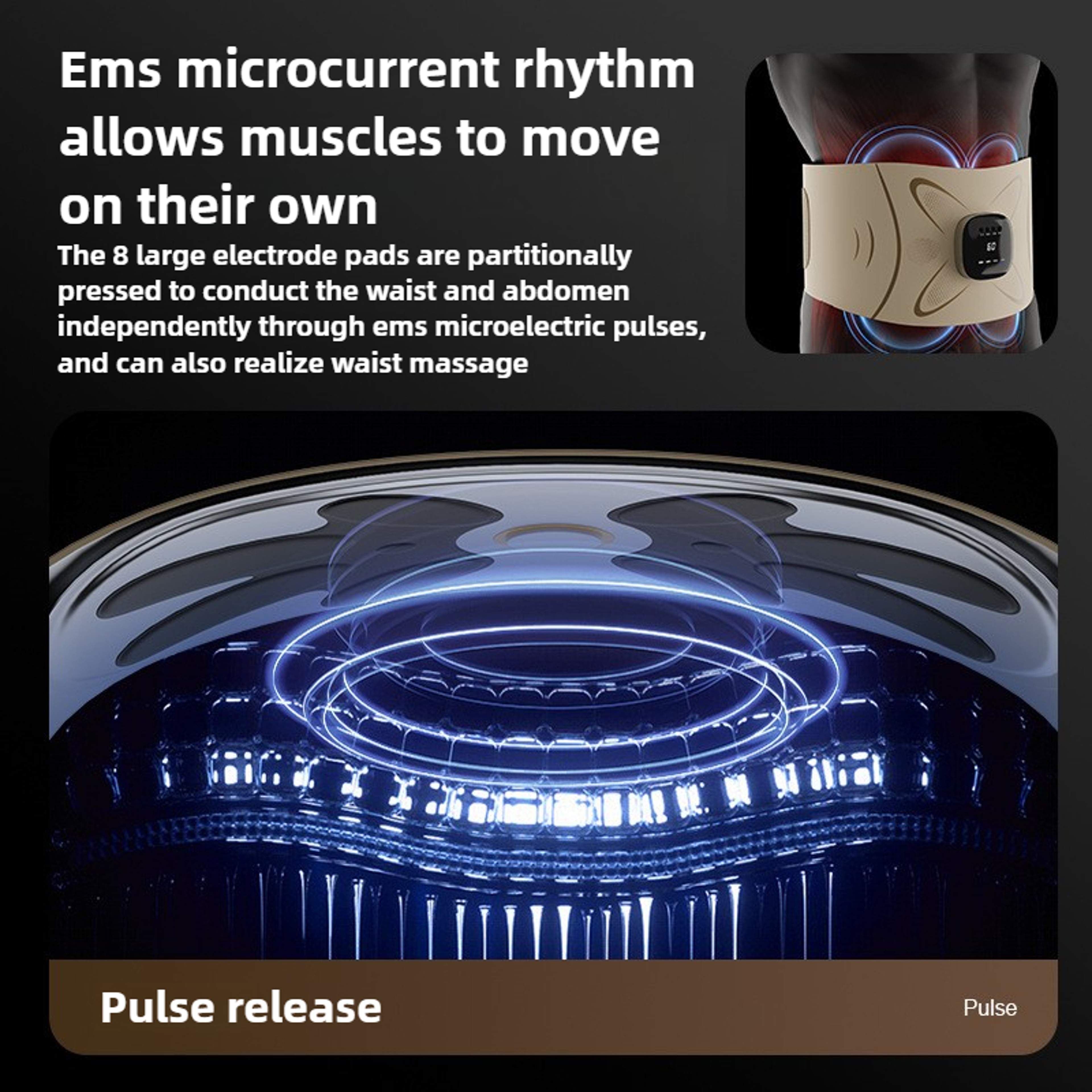 Fullburning Beauty Plastic Device Crossborder EMS Microcurrent Massage Belt Heating Exercise 2