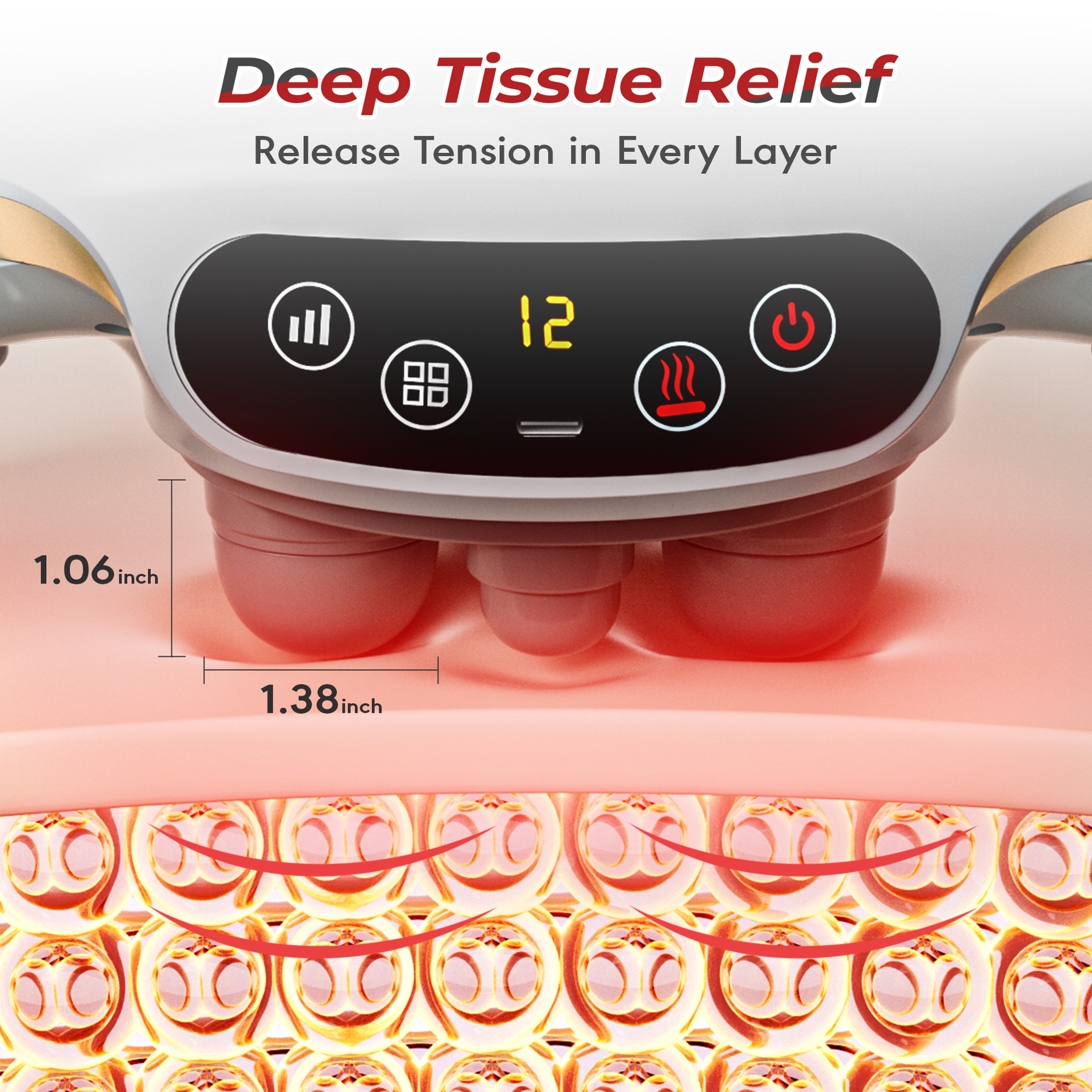 Electric Stomach Massager, Automatic Abdominal Massager Machine for Flattening Belly, Multi-use for Waist, Back, Necks – view 3