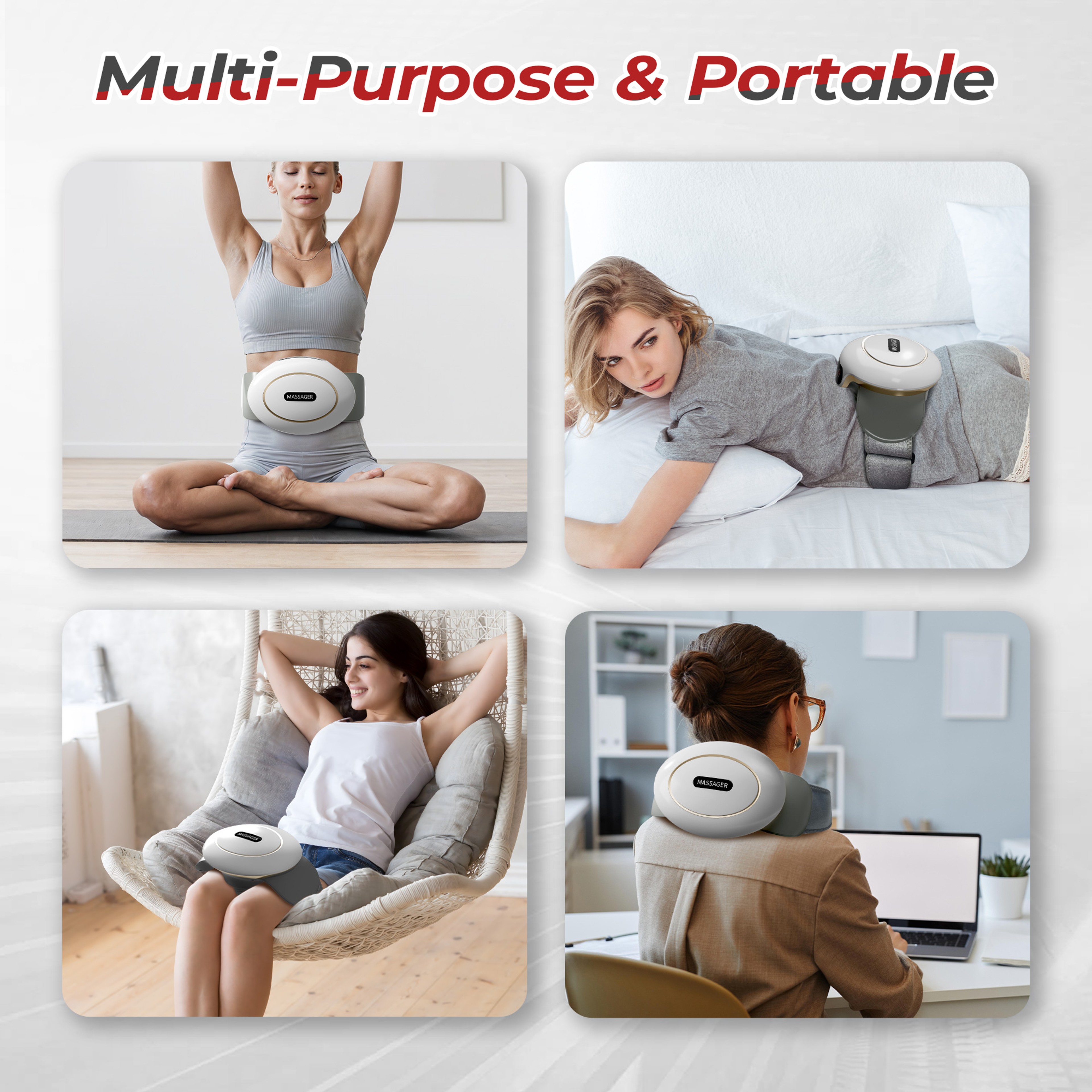 Electric Stomach Massager, Automatic Abdominal Massager Machine for Flattening Belly, Multi-use for Waist, Back, Necks – view 4