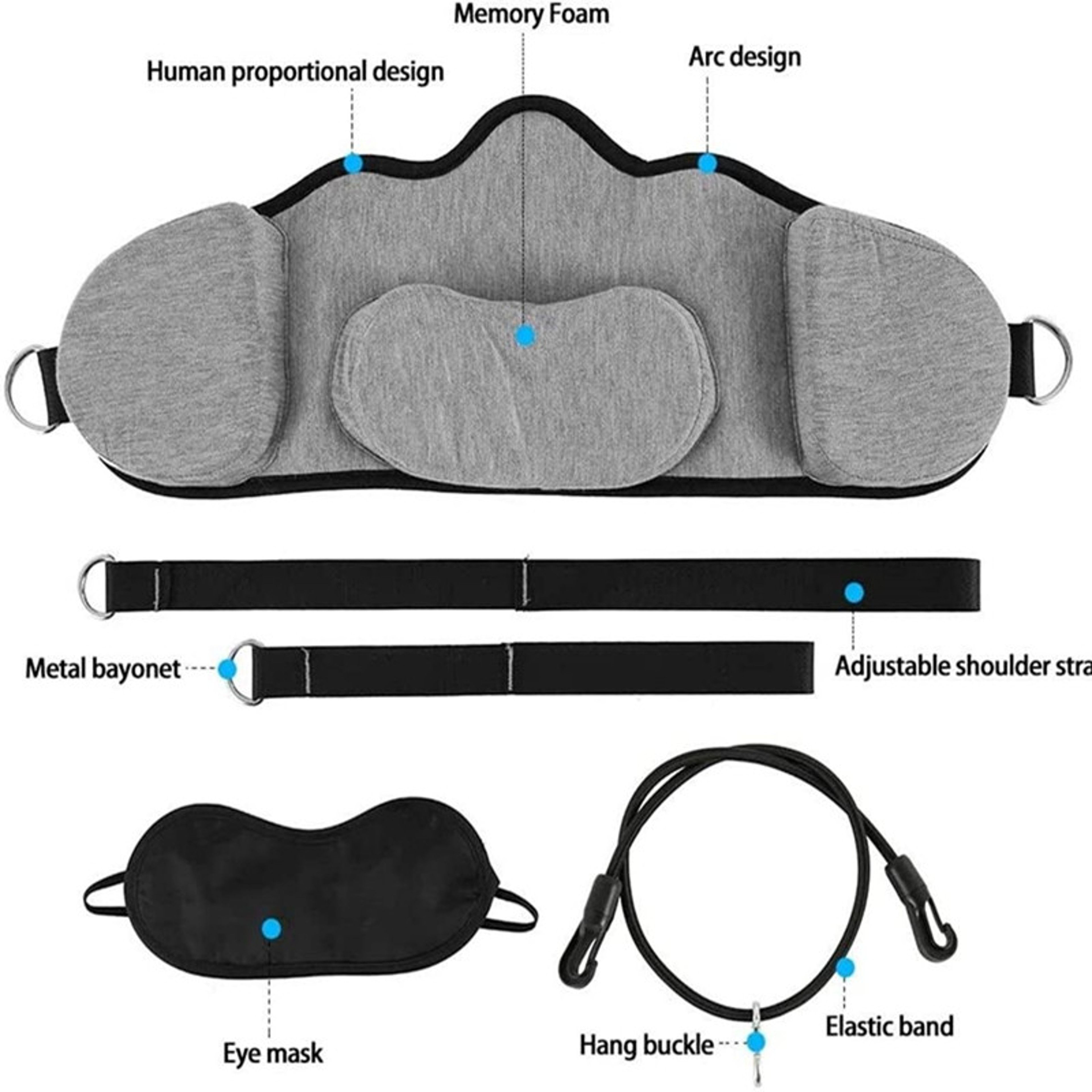 Hammock with Stand for Neck Traction Massager, Hamac Cervicales for Pain Relief, Neck Stretcher for Relaxation – view 2