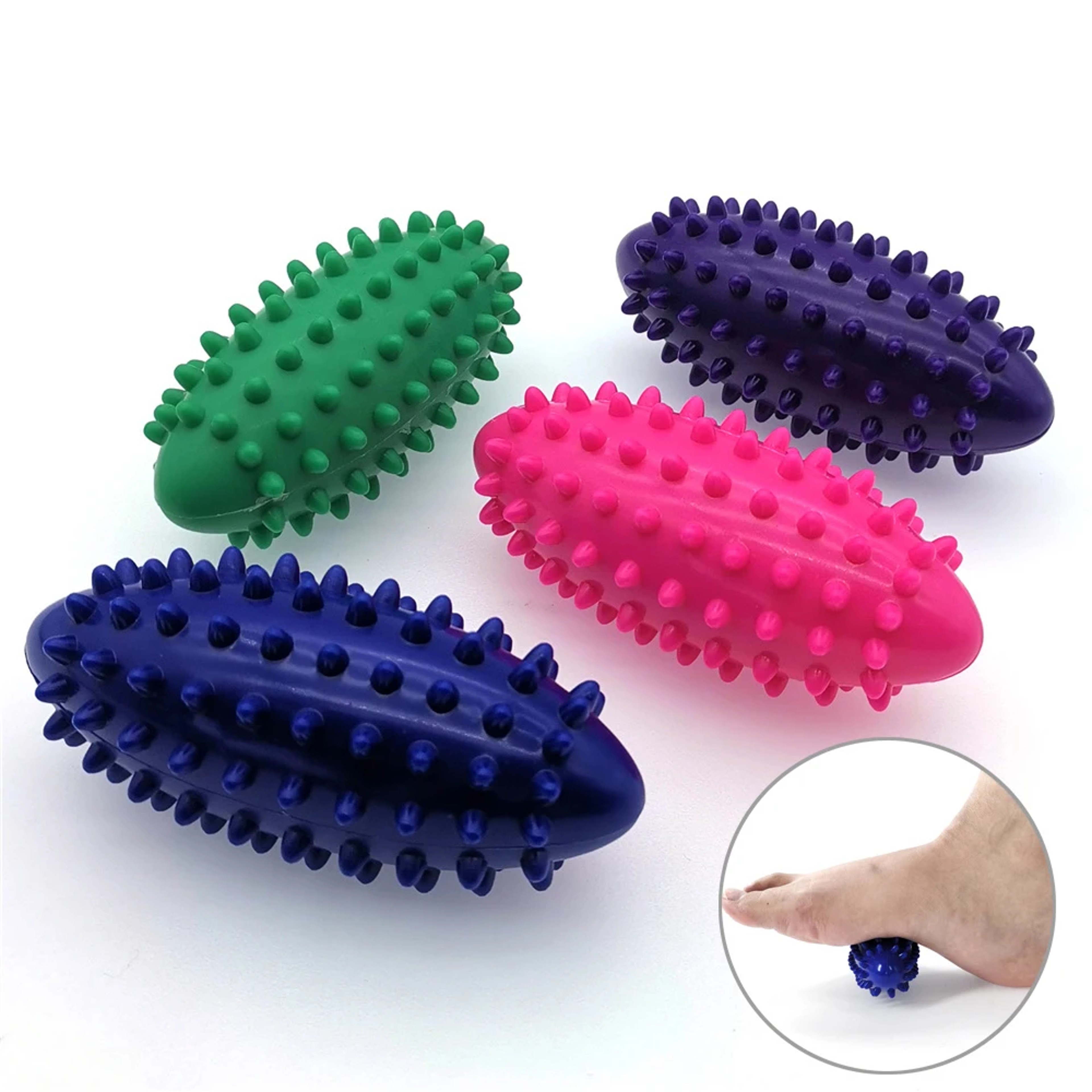 Hedgehog Ball Fascia Relax Massager, PVC Foot Massage Ball Spiky Reliever, Plantar Fasciitis Trigger Point Shiatsu – view 1