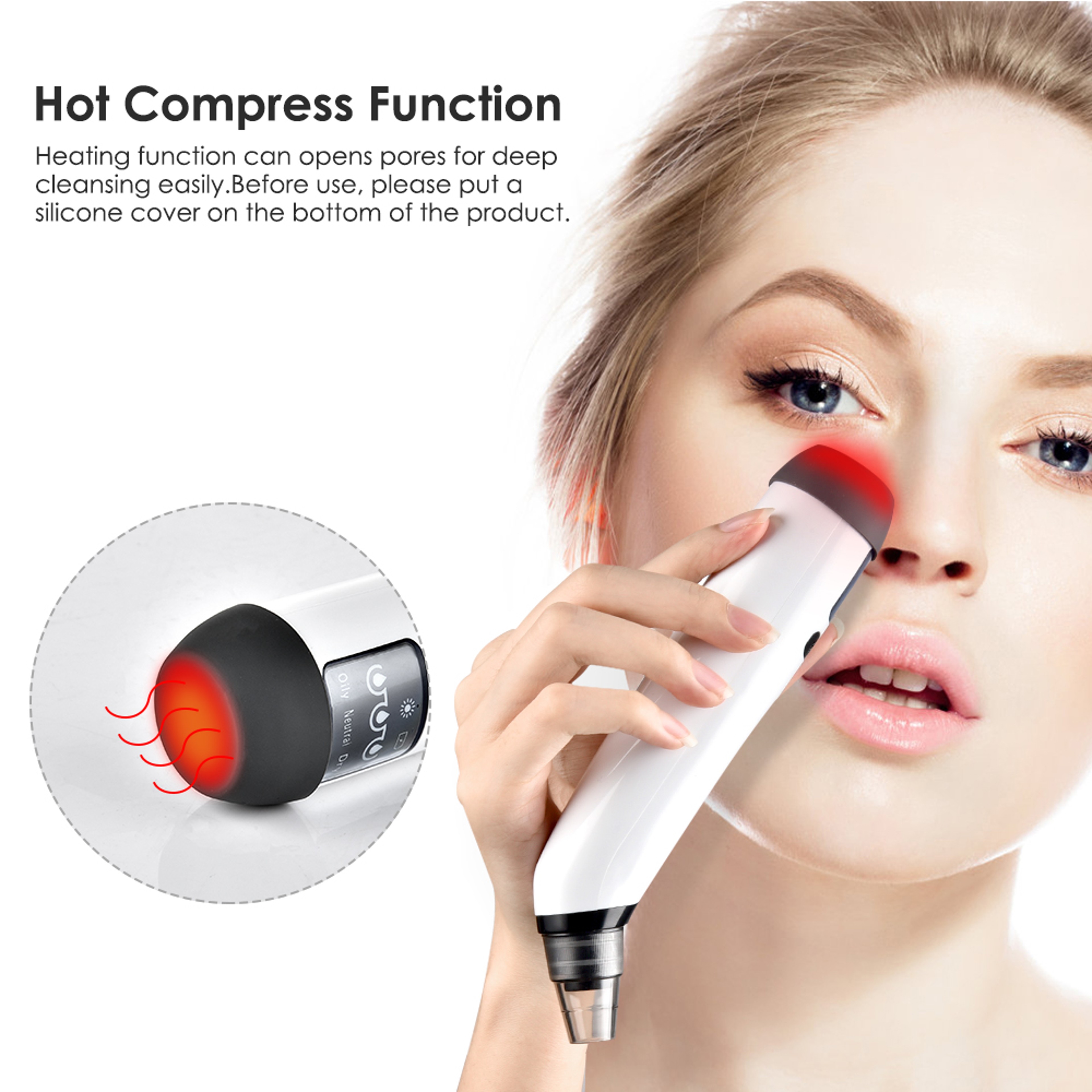 Facial Cleaner Black Point Vacuum Suction Beauty Blackhead Remover Black Head Dots Extractor Skin C 2