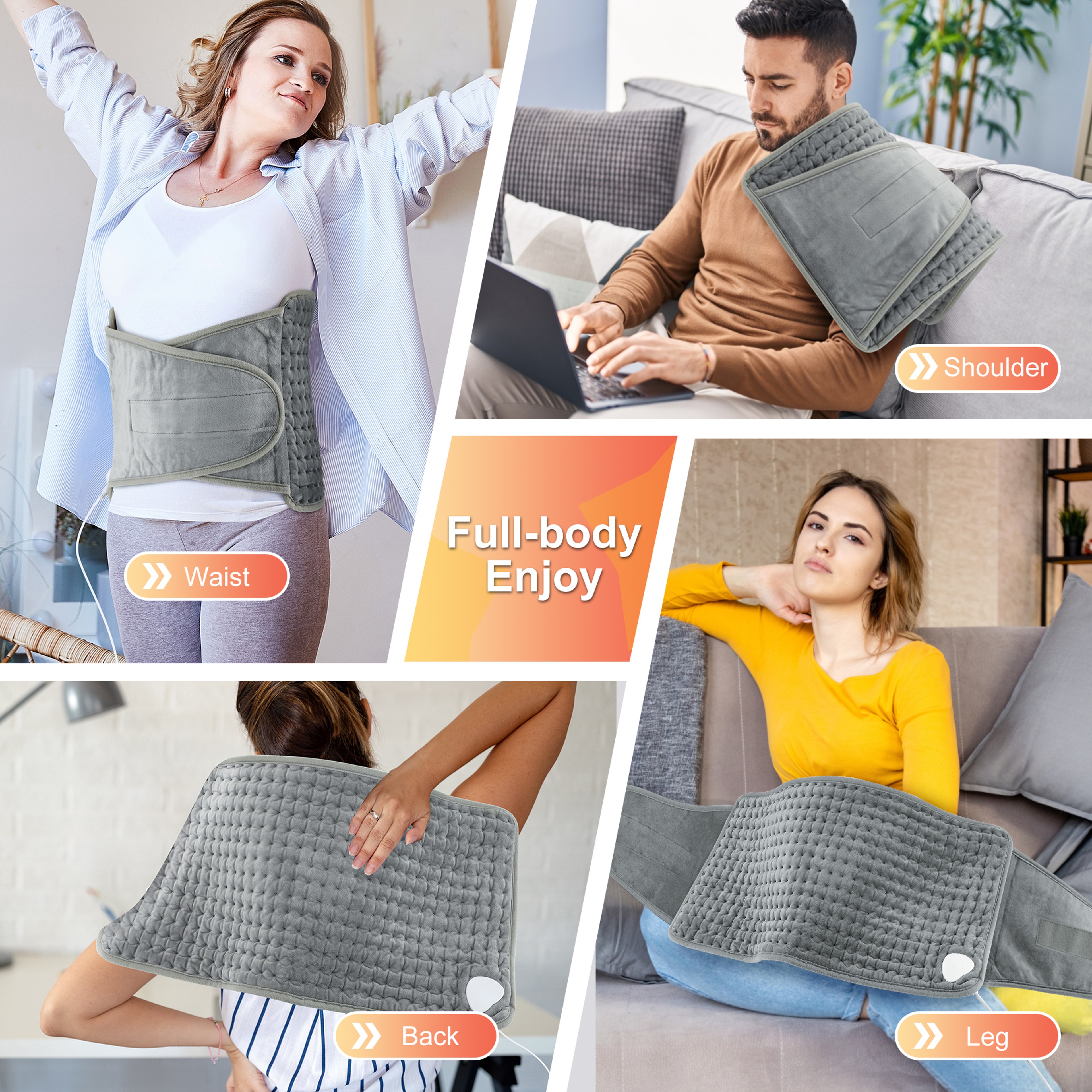 Thermal Heating Pad Mat Electric Blanket For Back Neck Waist Abdomen Foot Hand Winter Warm Mat Supe 5