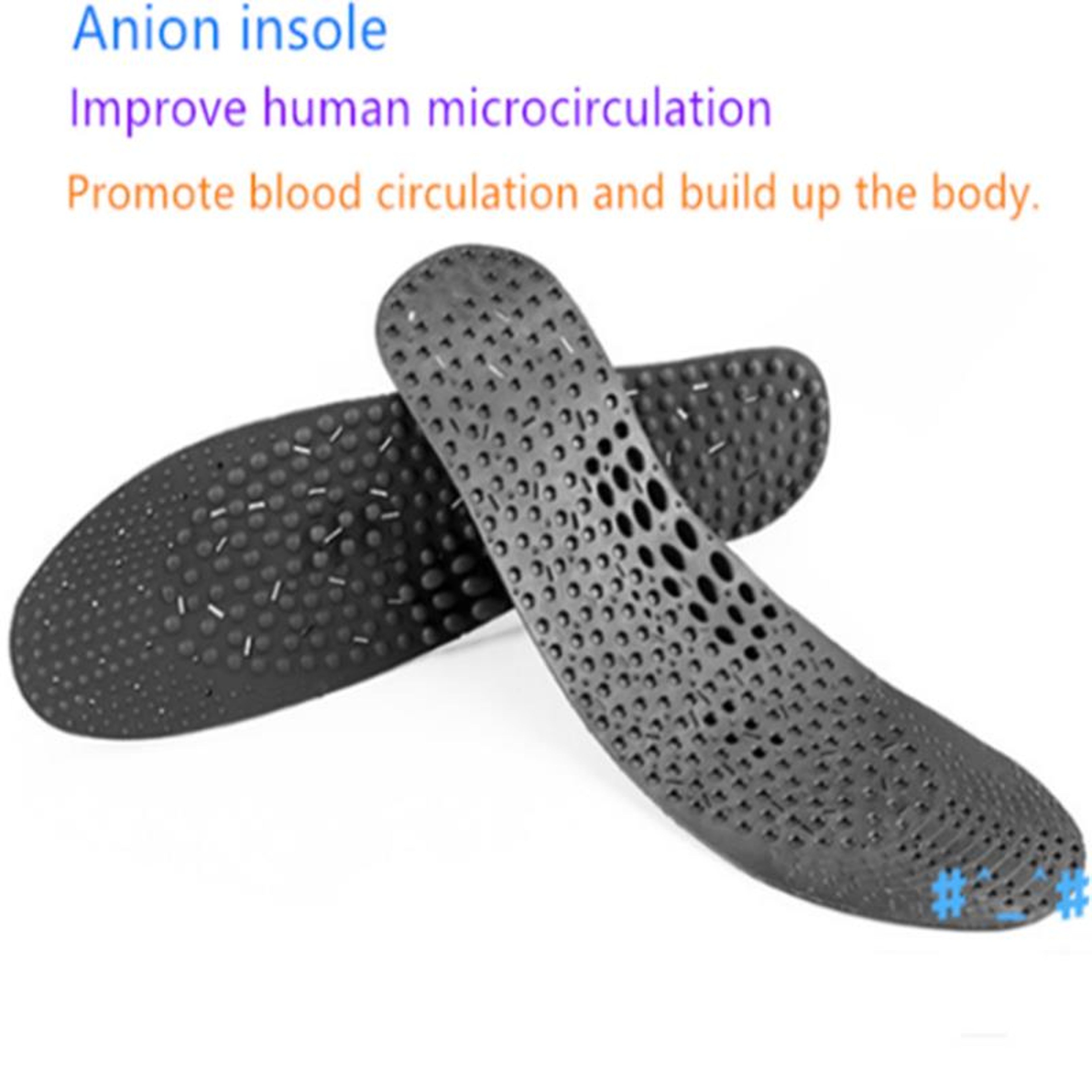 Foot Acupressure Shoe Inserts, Enhanced Magnetic Therapy Massage Insoles, Body Detox, Breathable Cushion Pads – view 2