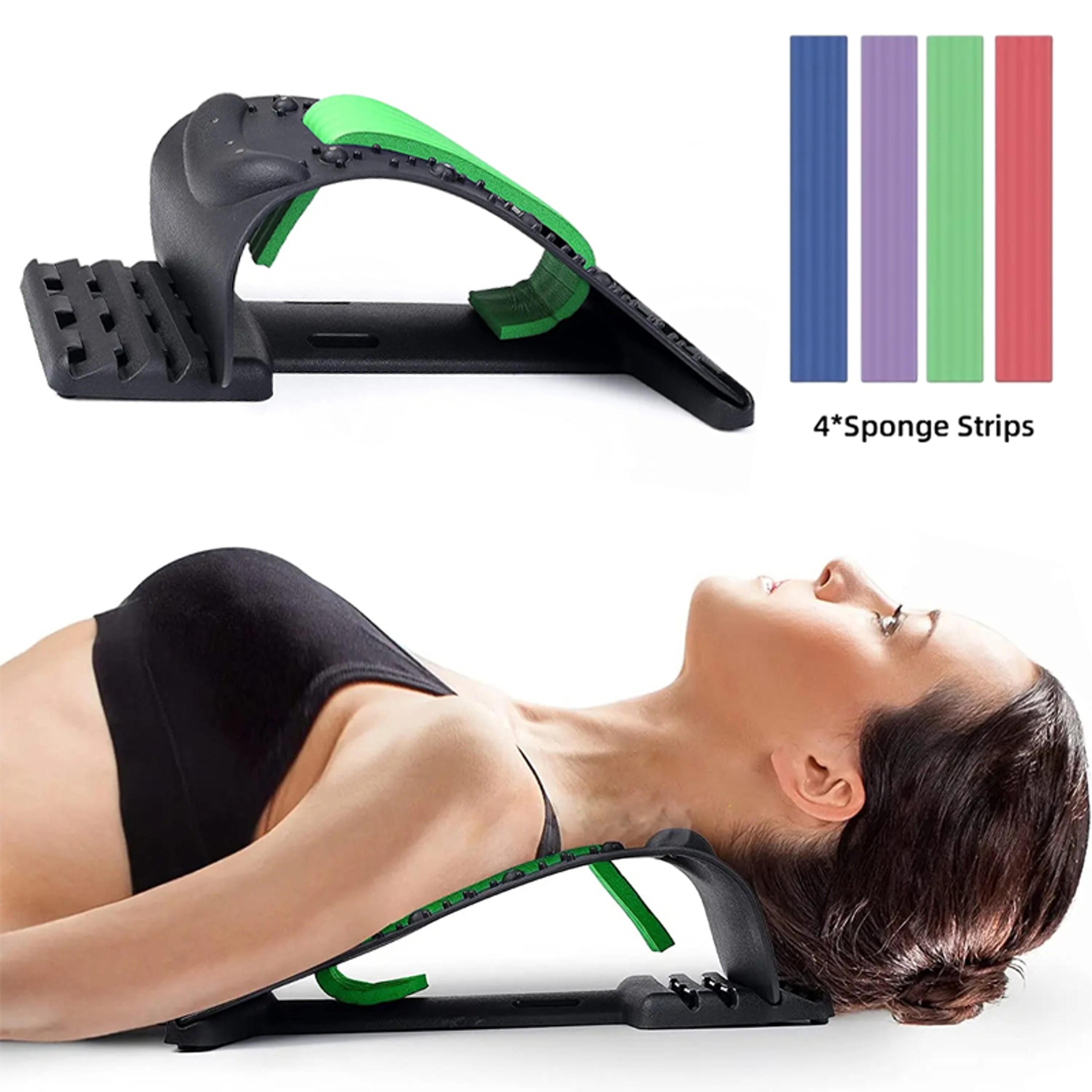 Apparatus Neck Shoulder Stretcher, Cervical Spine Support Relaxer, 4 Level Neck Stretches Massage, Muscle Massage – view 1