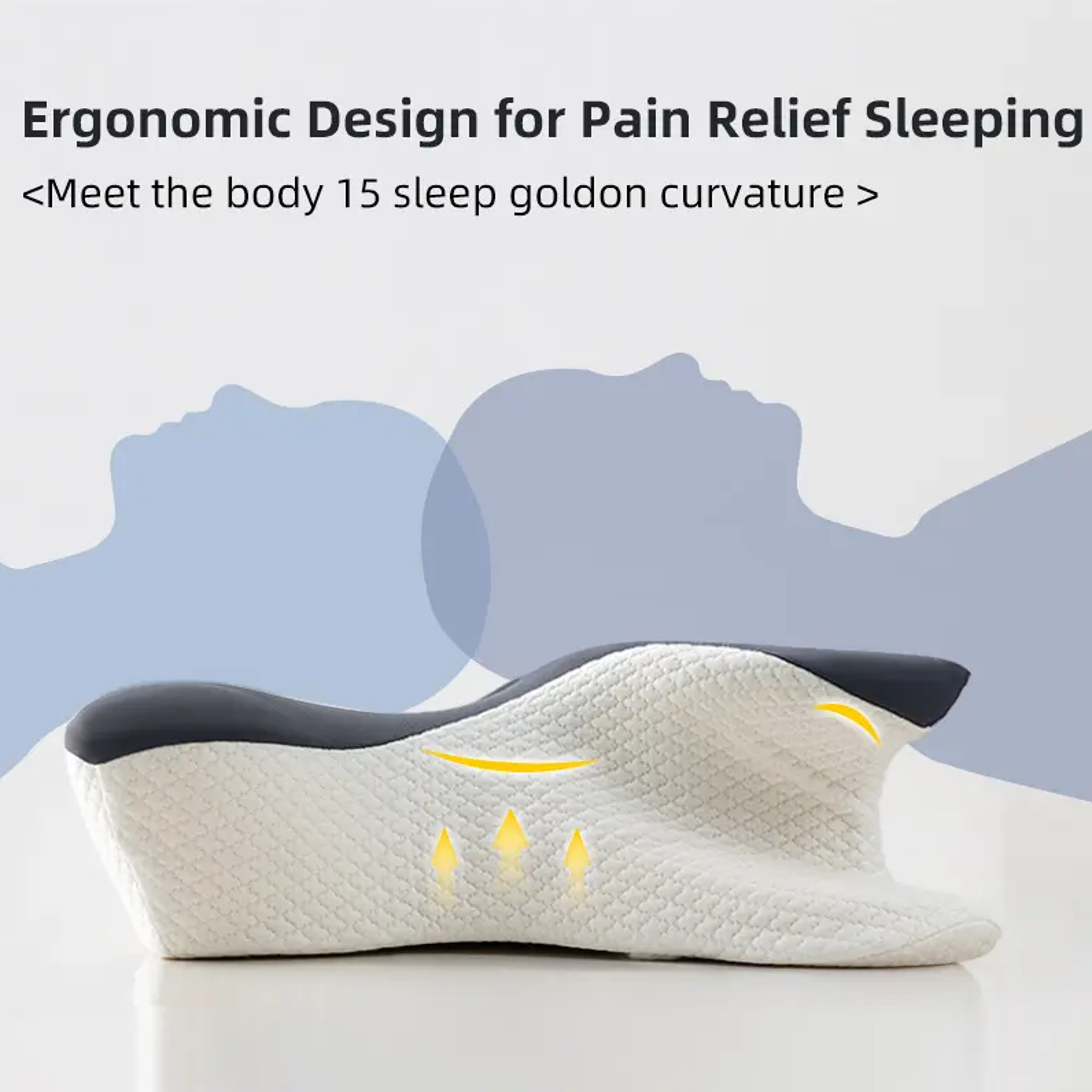 Slow Rebound Memory Foam Pillow, Butterfly Shape Pillow Neck Protection, Cervical Orthopedic Neck Foam for Health Care – view 3