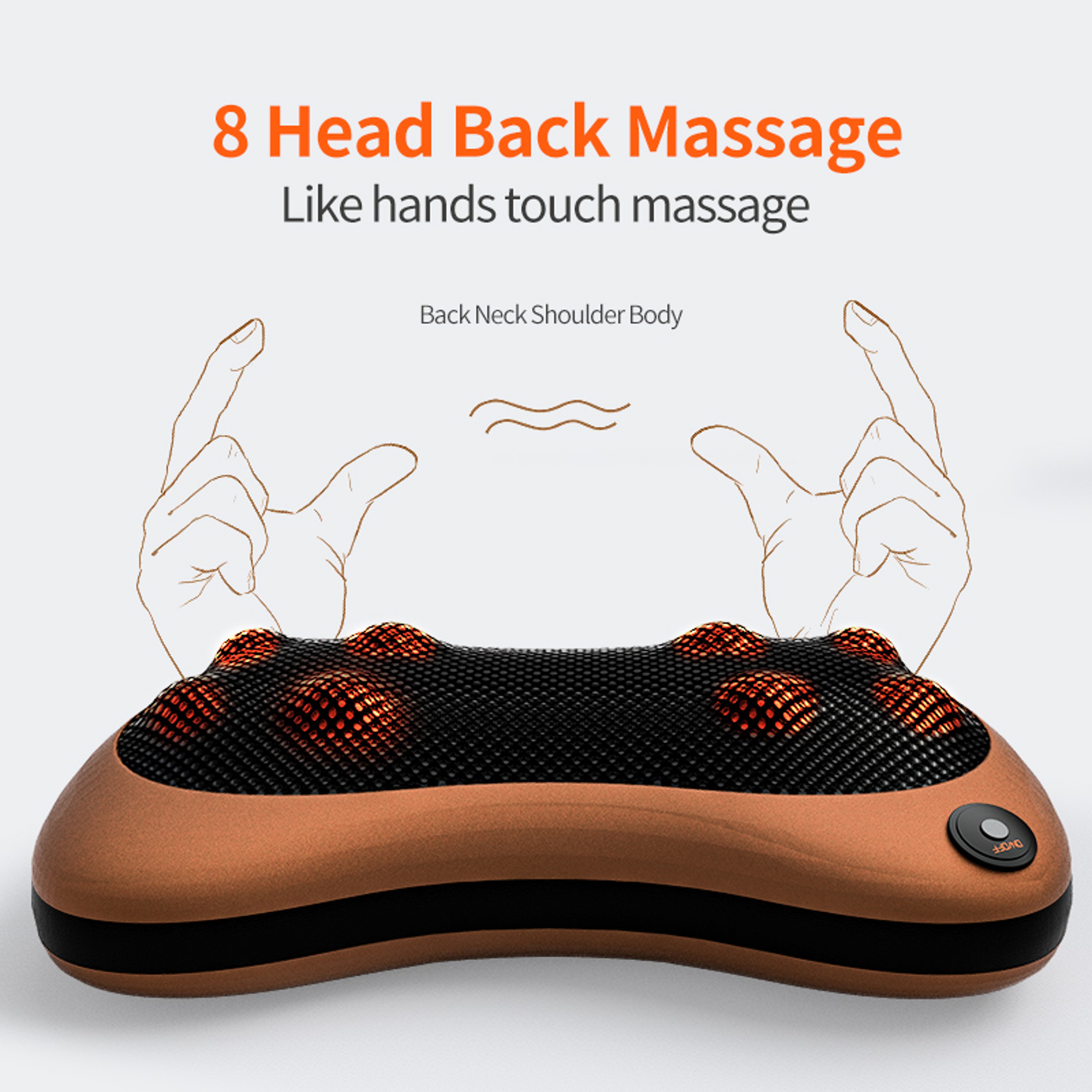 Electric Massage Pillow Cushion Neck Back Waist Head Massager Car Home Shiatsu Massage 3