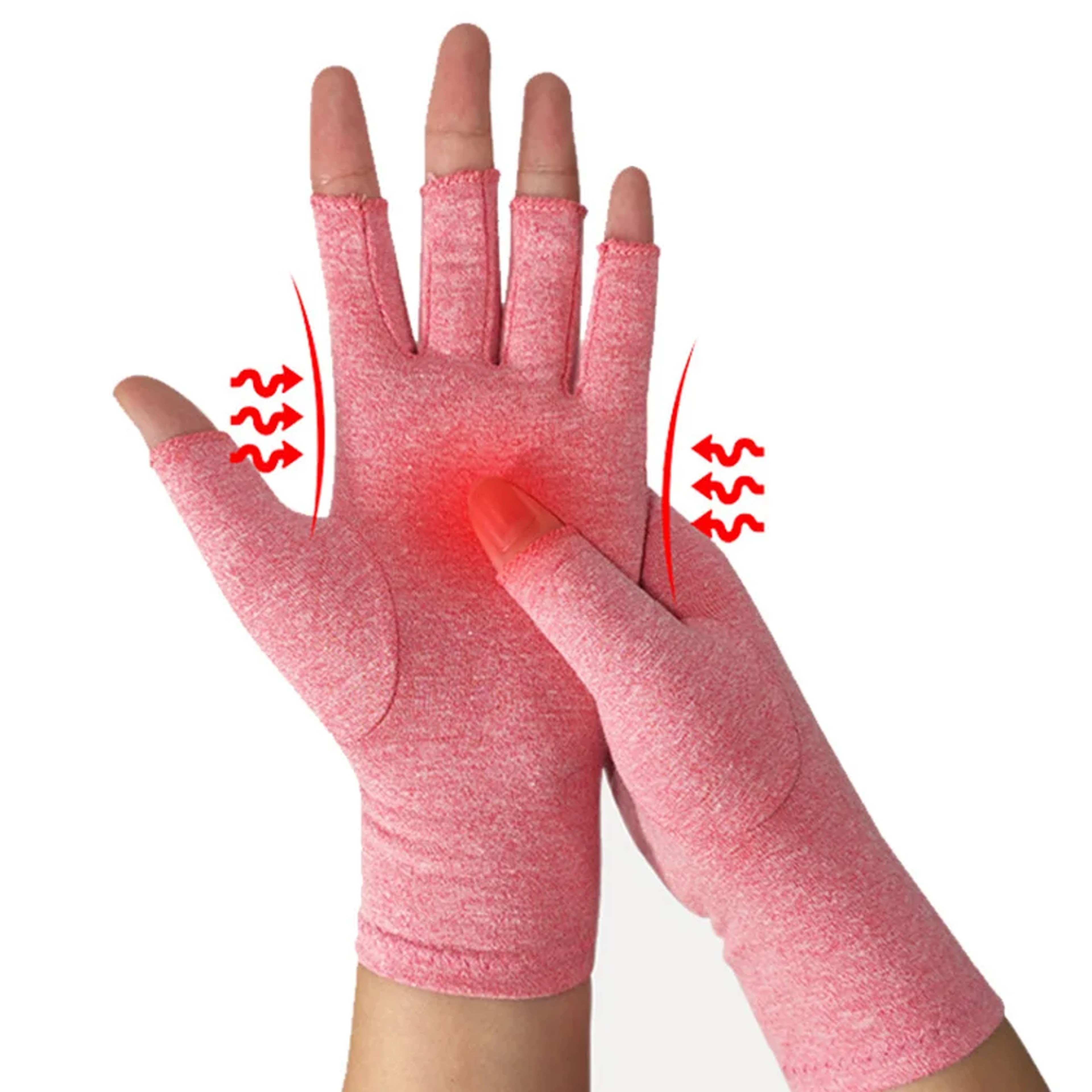 Wrist Support Compression Gloves, Arthritis Relief, Therapy Half Finger Gloves, Joint Pain, Cycling Hand Gloves – view 4