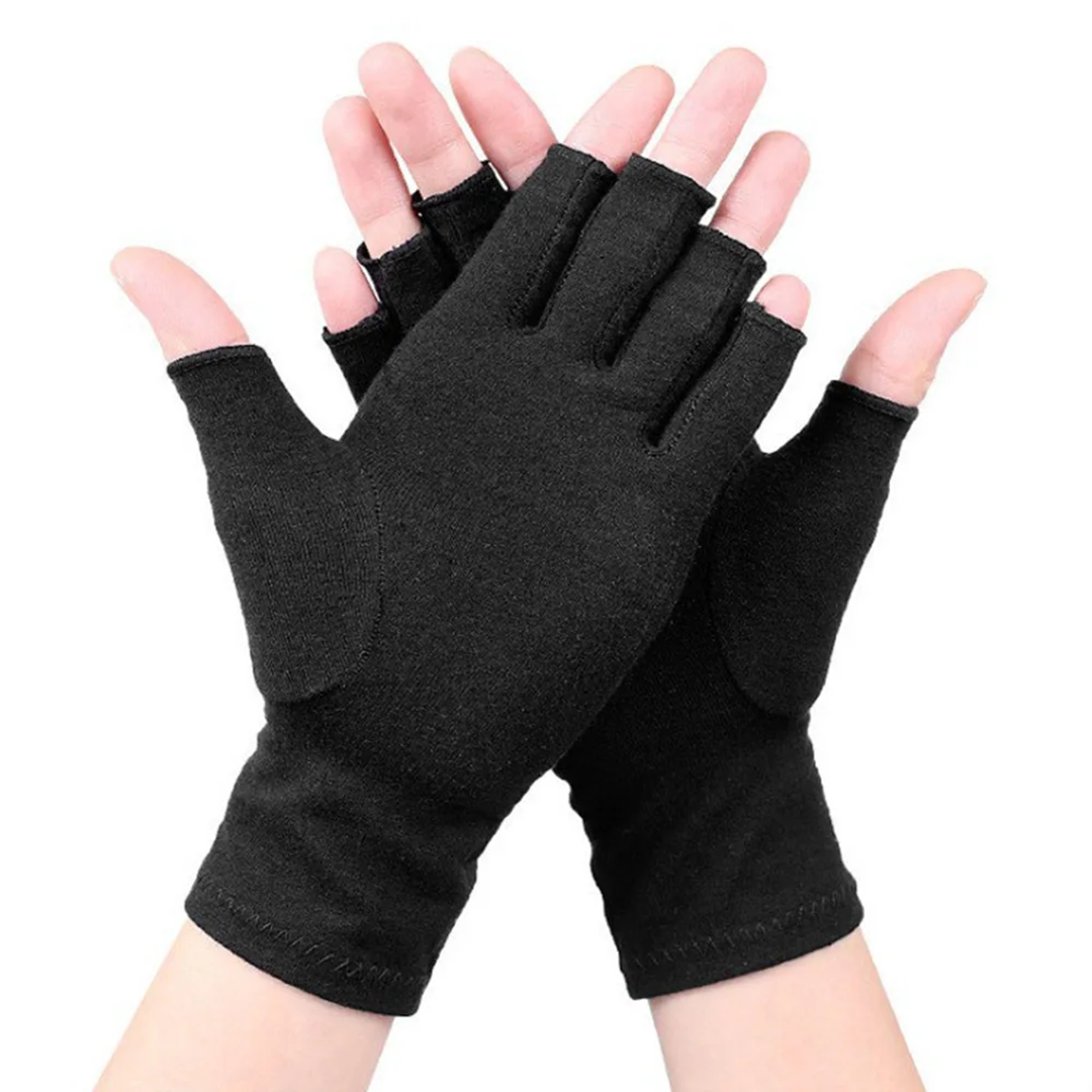 Wrist Support Compression Gloves, Arthritis Relief, Therapy Half Finger Gloves, Joint Pain, Cycling Hand Gloves – view 8