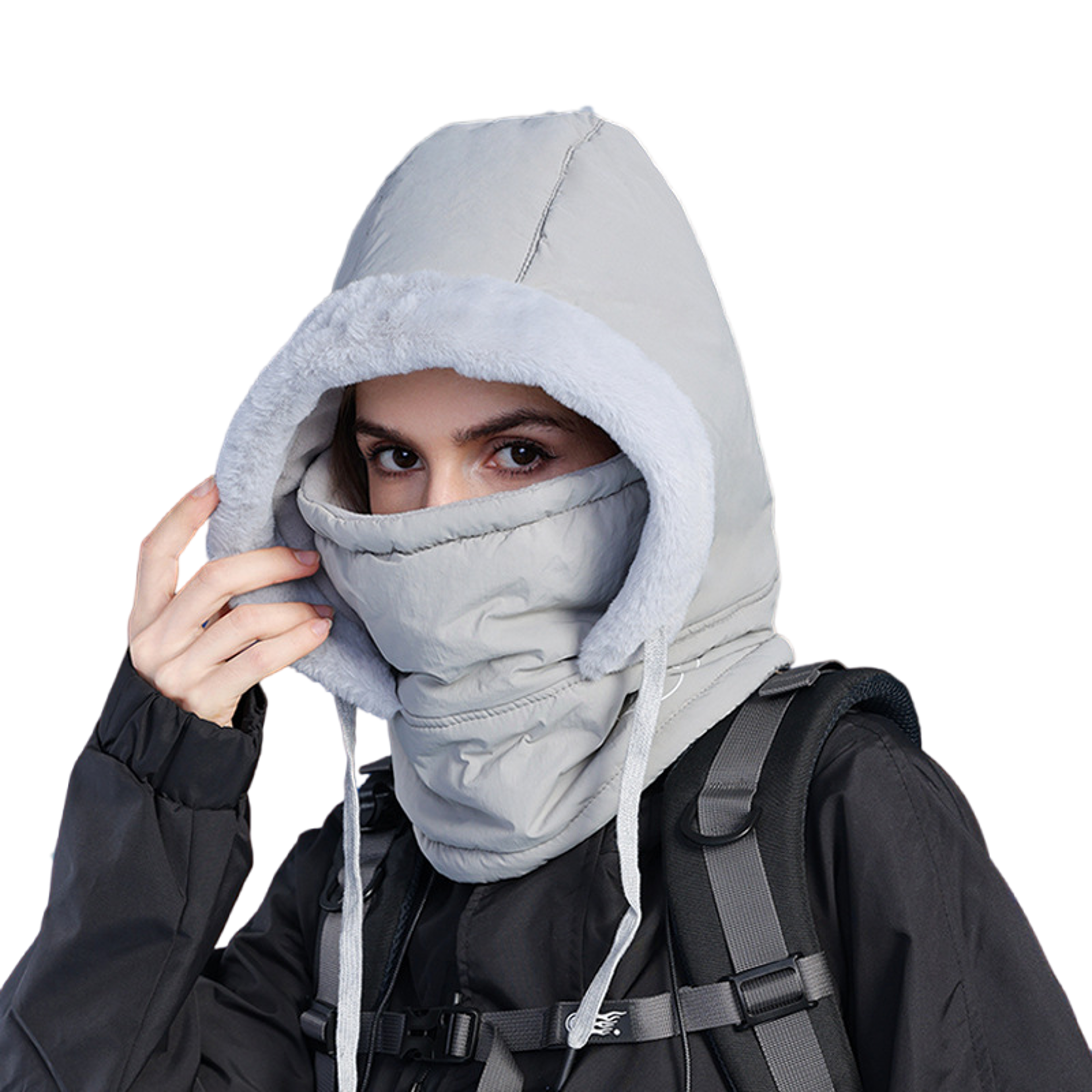Breathable Womens Winter Balaclava Hat With Warm Neck Scarf And Face Mask For Sports 9