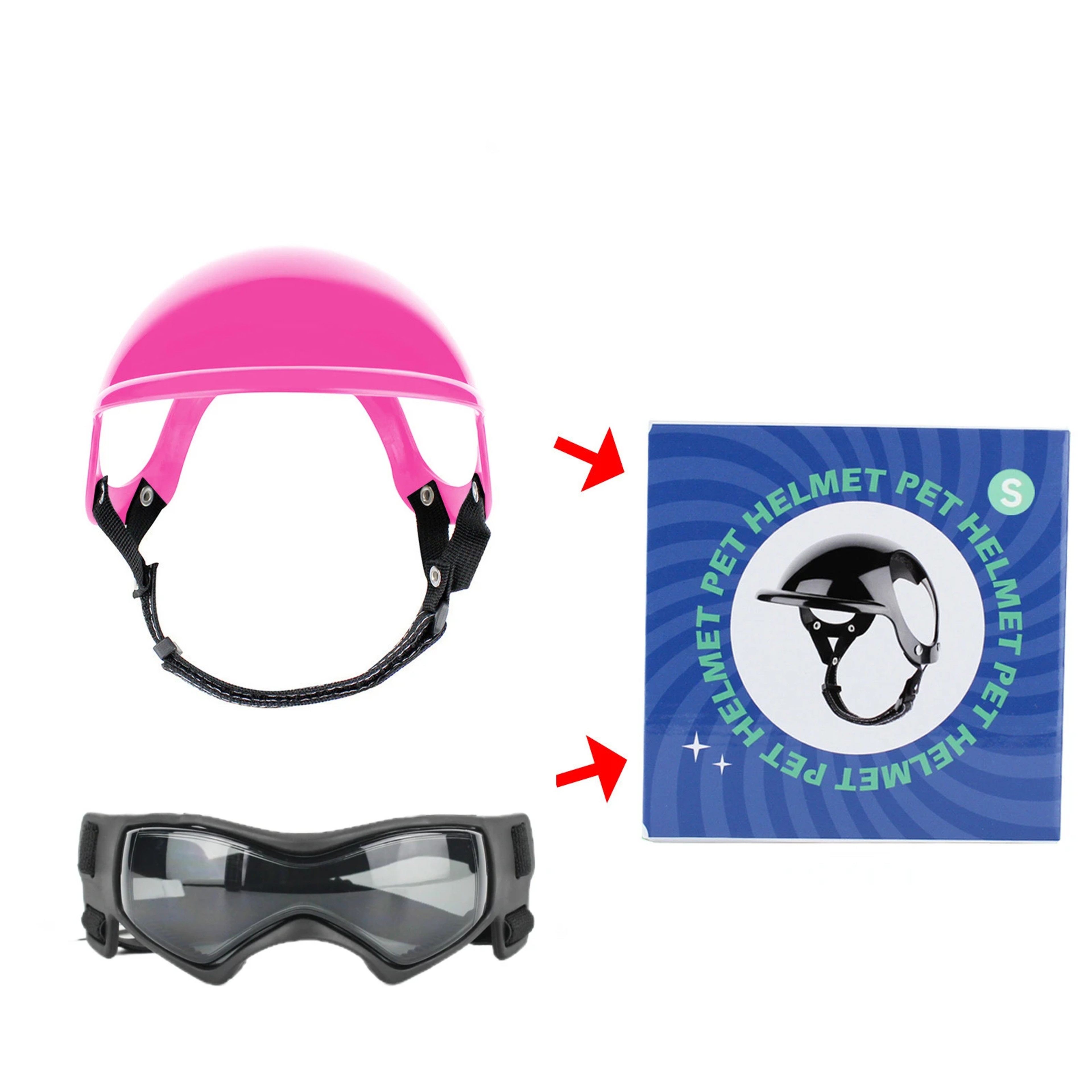 Pet Motorcycle Helmet Hat For Small Dogs Dog Helmet And Goggles Set With Adjustable Straps For Pupp 10