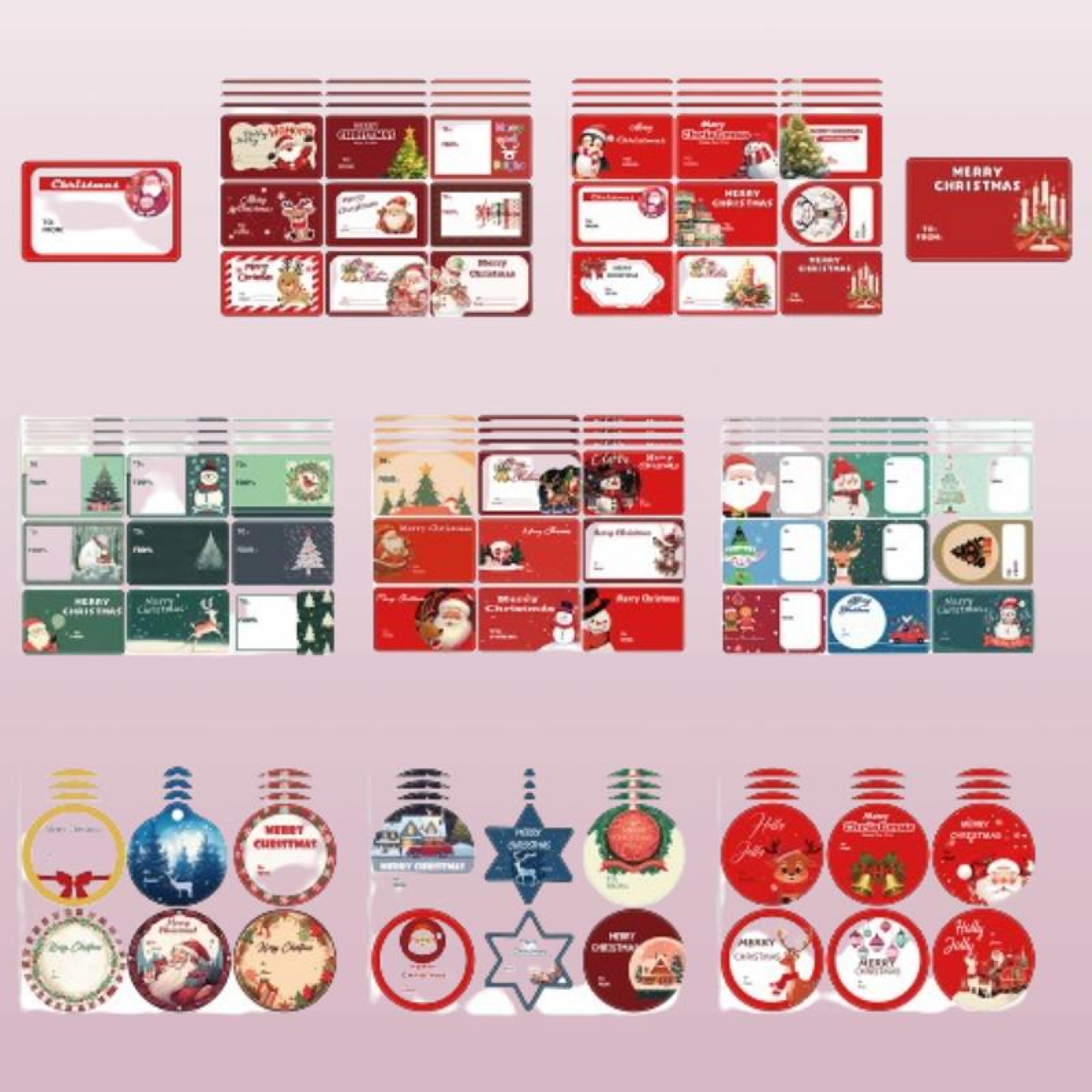 Kids DIY Puzzle Stickers Cartoon Christmas Snowman Party Decor Waterproof Jigsaw Toy Make A Face 5