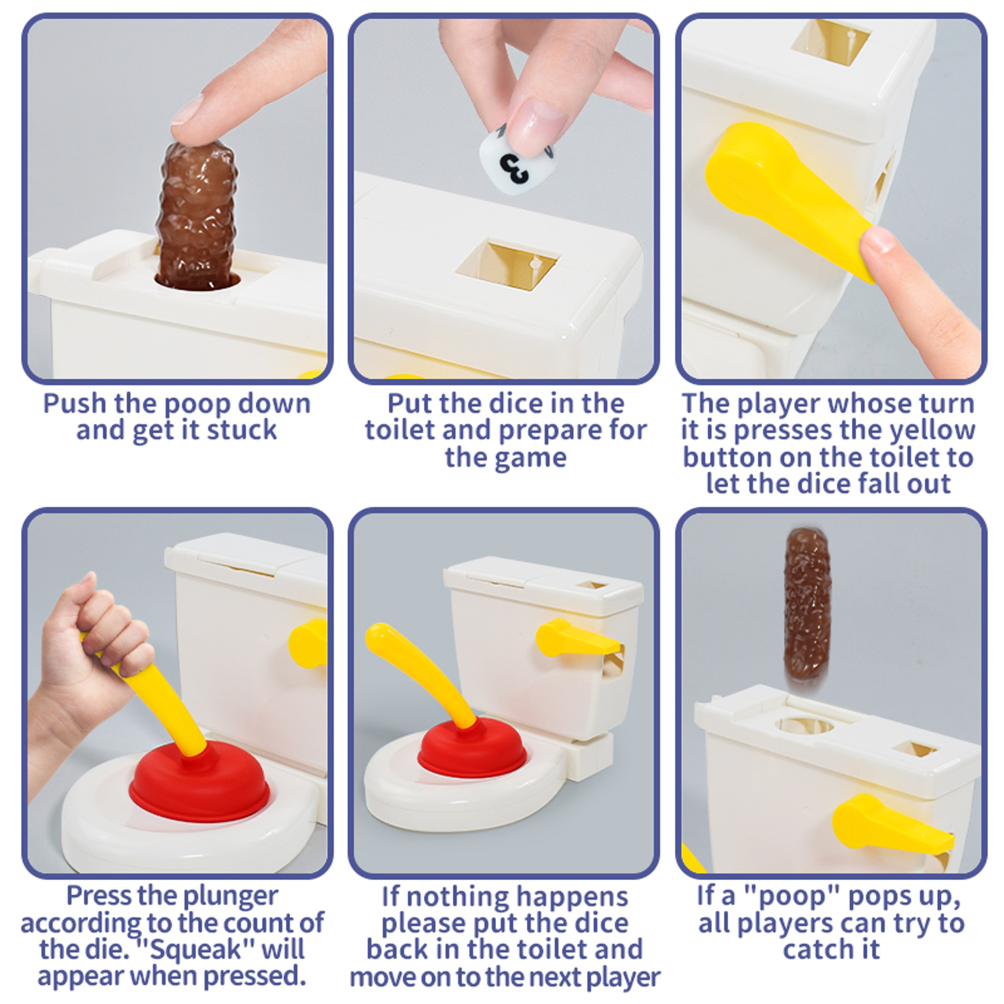 Flushing Toilet Party Game Funny Toilet Trick Toy Decompression Board Game For Kids Family Birthday 2