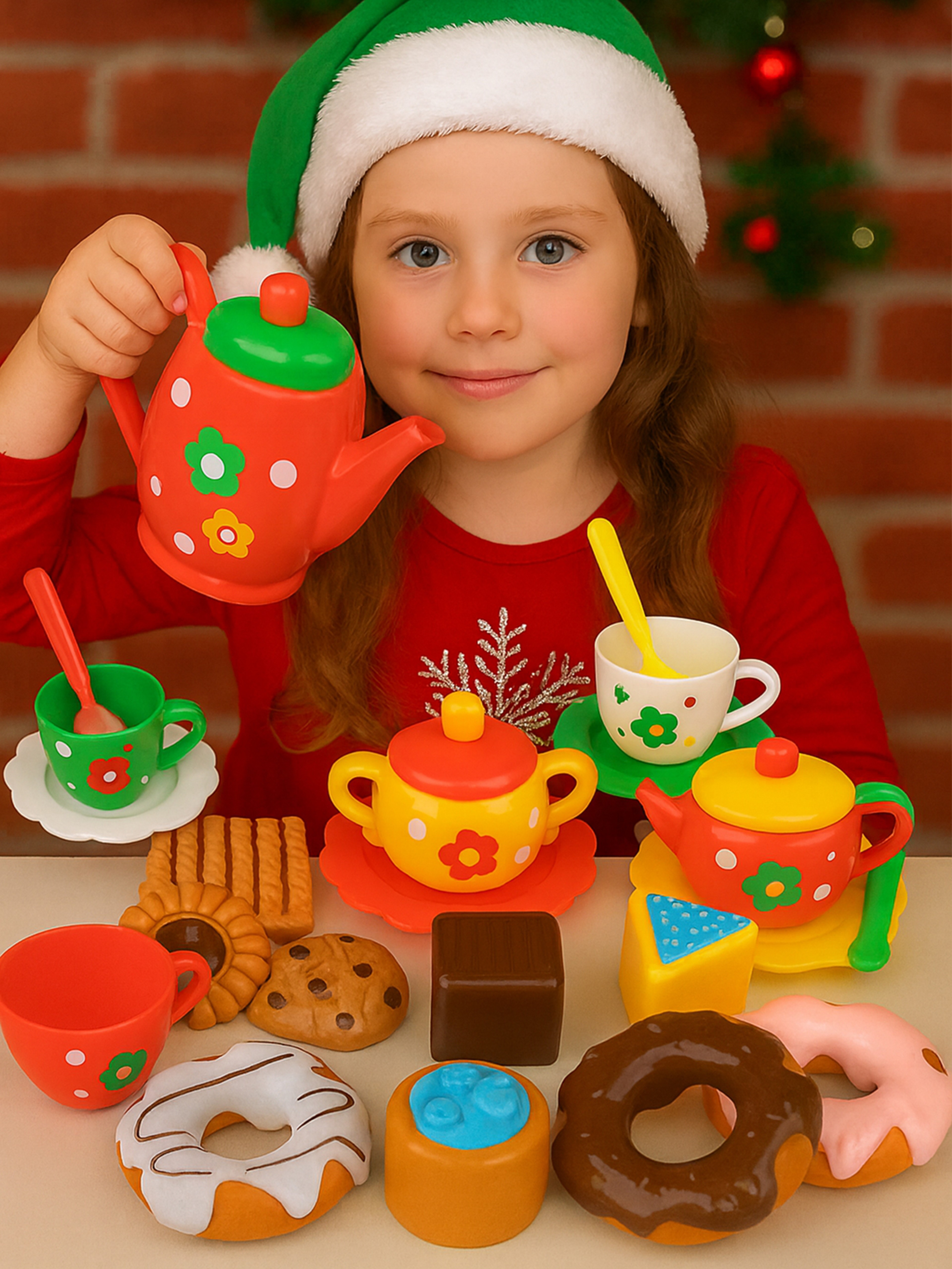 Cake Dessert Afternoon Tea Set for Girls Kitchen Toys Kids Holiday Christmas New Year Gifts – view 5