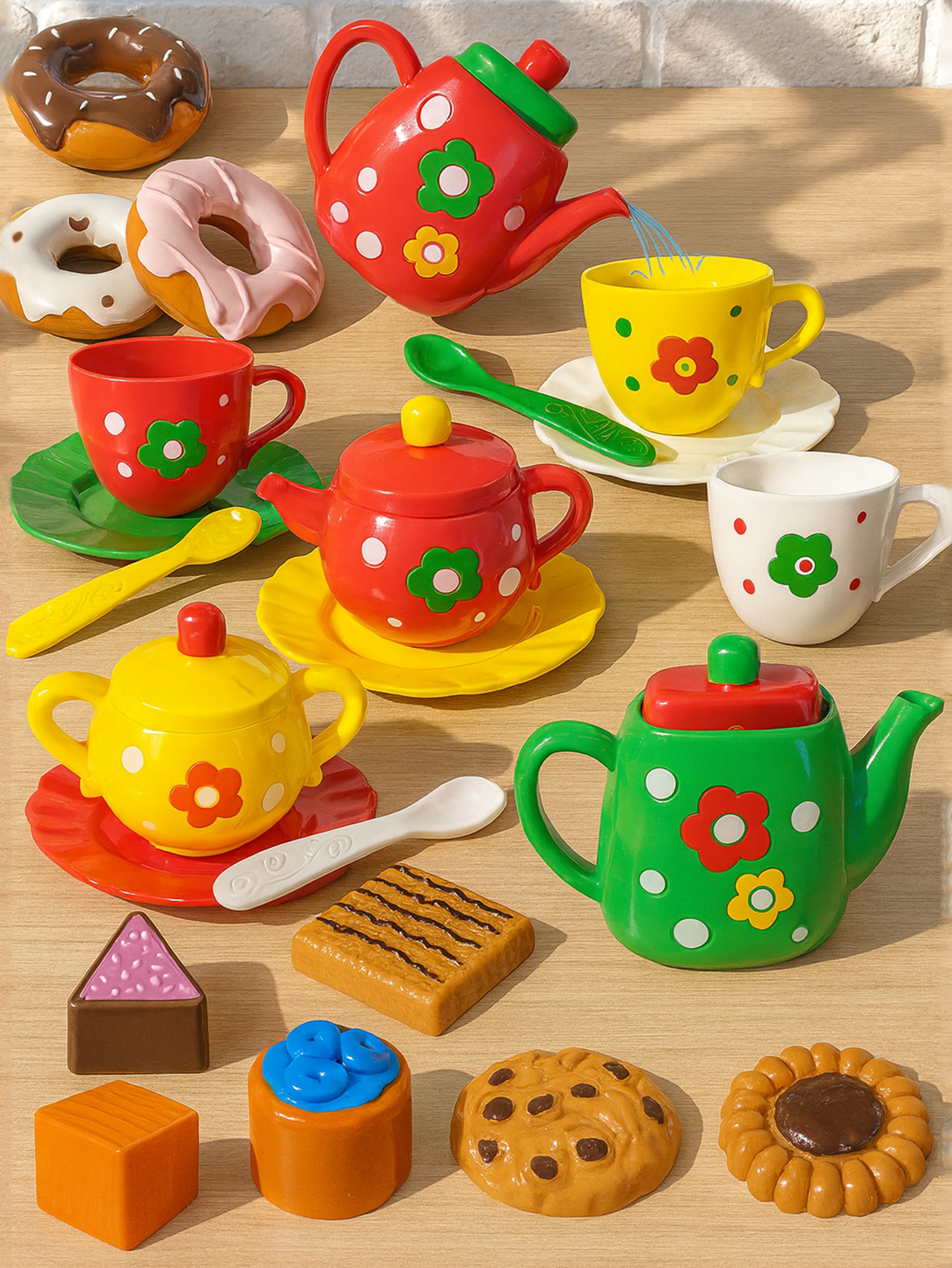 Cake Dessert Afternoon Tea Set for Girls Kitchen Toys Kids Holiday Christmas New Year Gifts – view 6