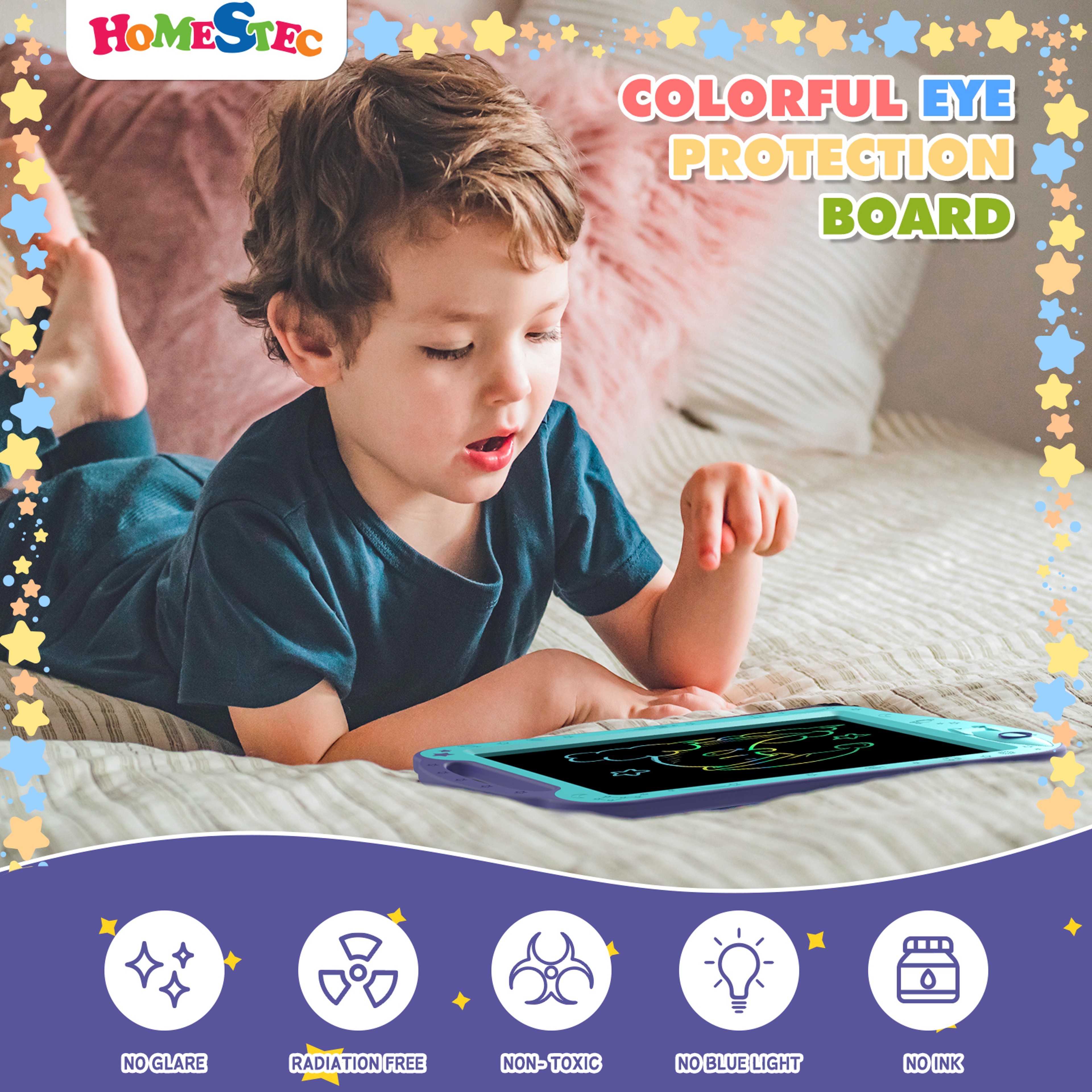 Space Doodle Board For Kids Travel Activities Toy Colored Drawing Tablet Autism Sensory Toddler Bir 4