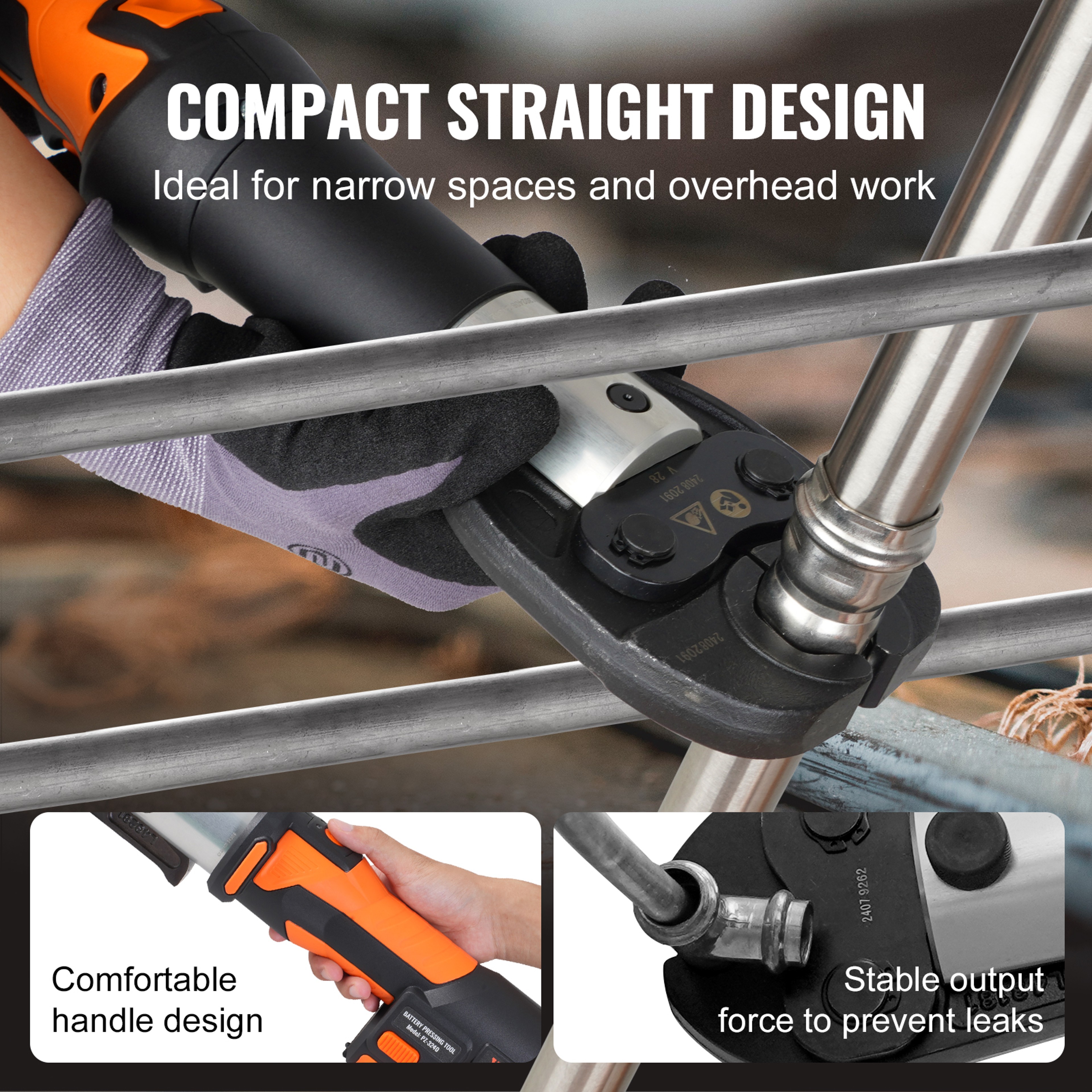 Electric Pipe Crimping Tool Pro Press Tool and Battery Kit with Jaws Battery Press Kit – view 6