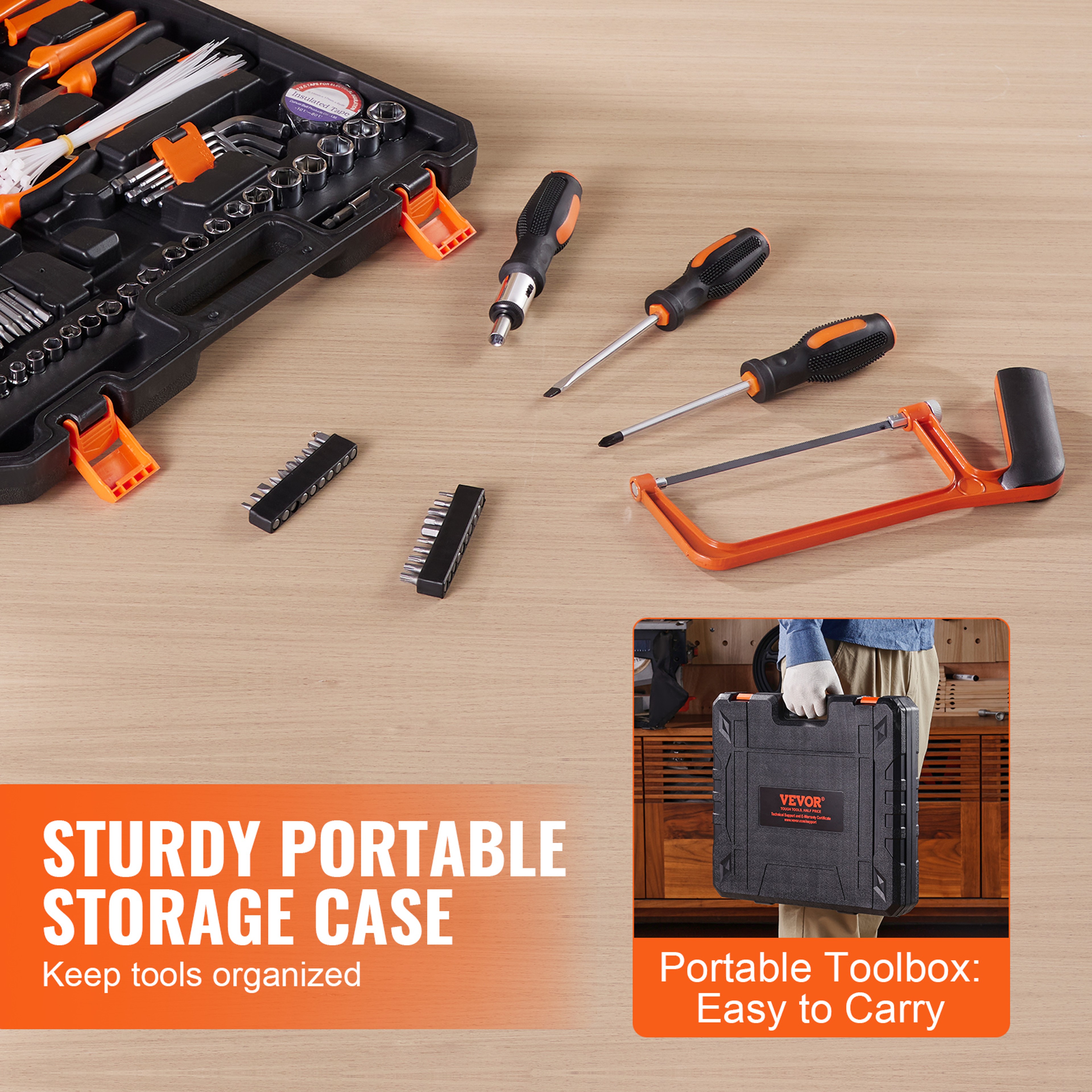 Home Repair Tool Kit With Tool Storage Case For DIY And Automotive Projects 3