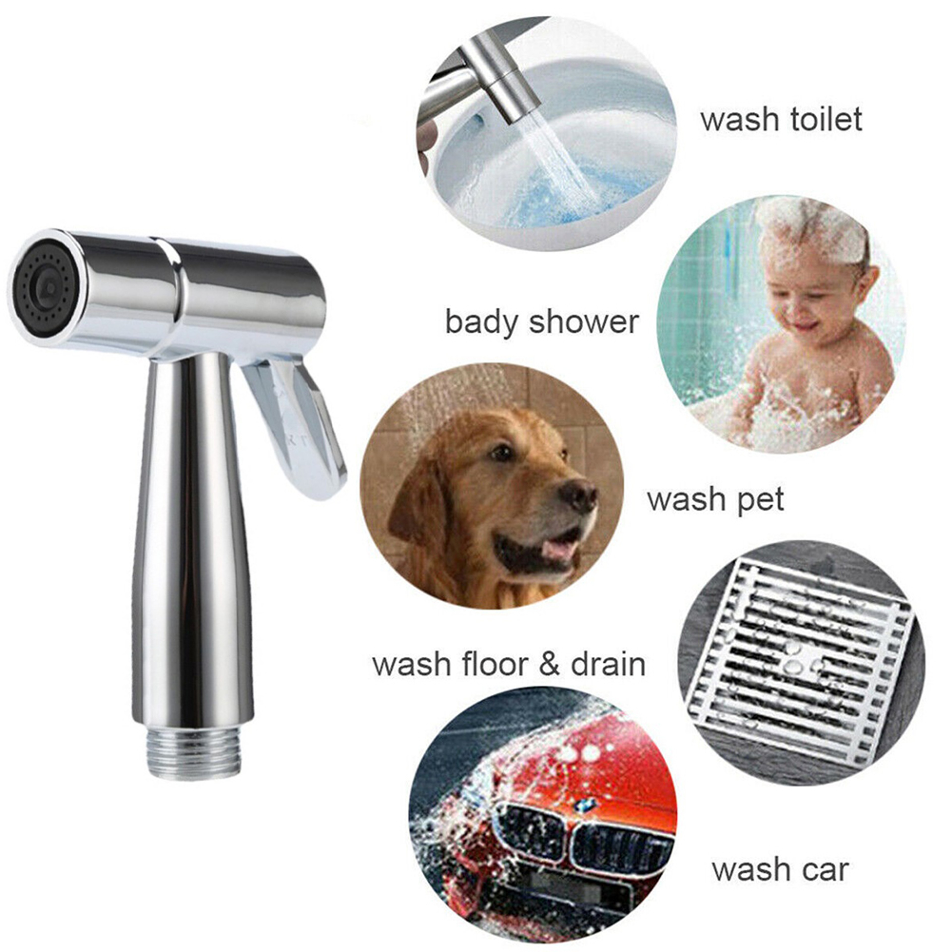 Handheld Bidet Sprayer for Toilet Shattaf Bathroom Cleaning Shower Head – view 6