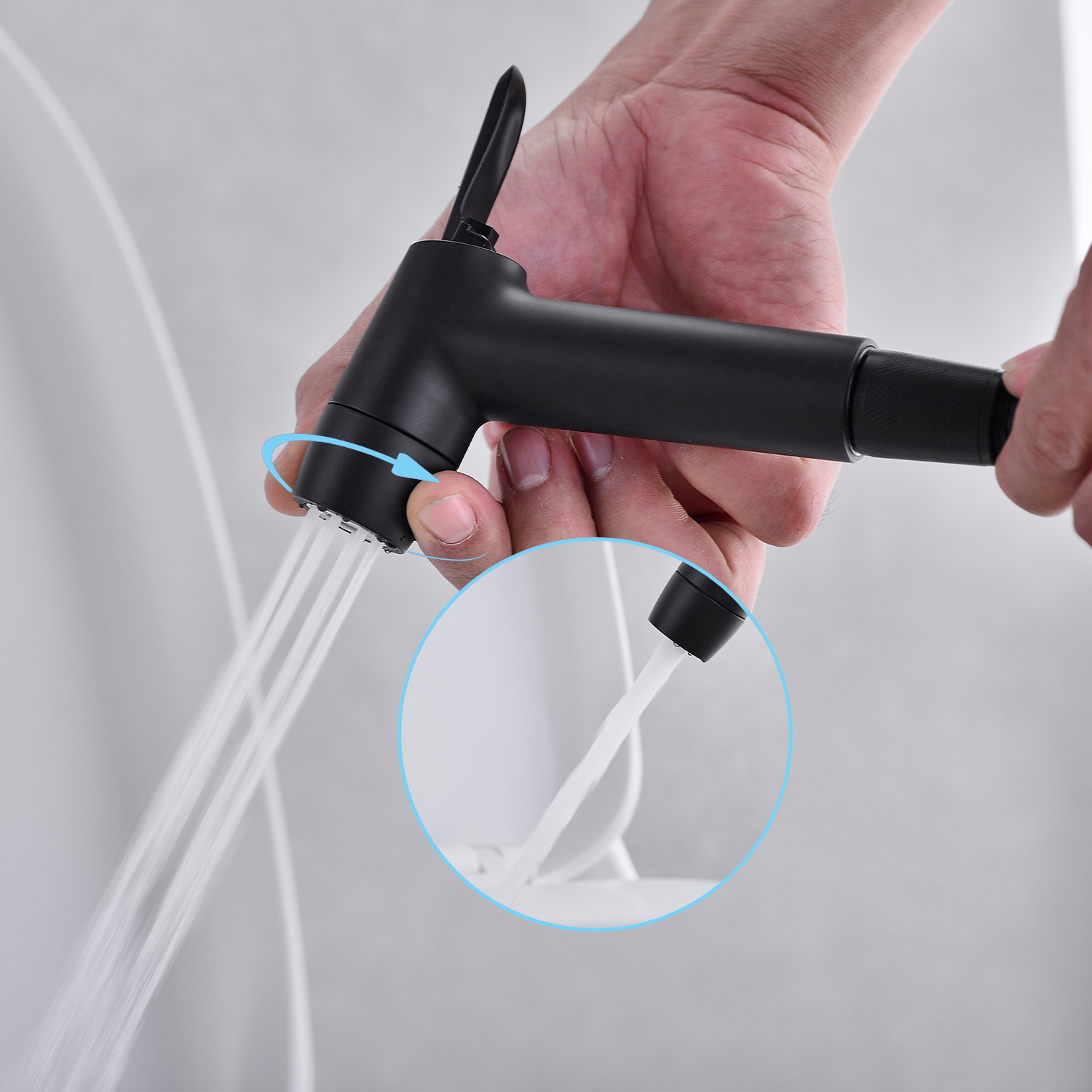 Matte Black Handheld Bidet Sprayer for Toilet Portable Shattaf Attachment – view 1