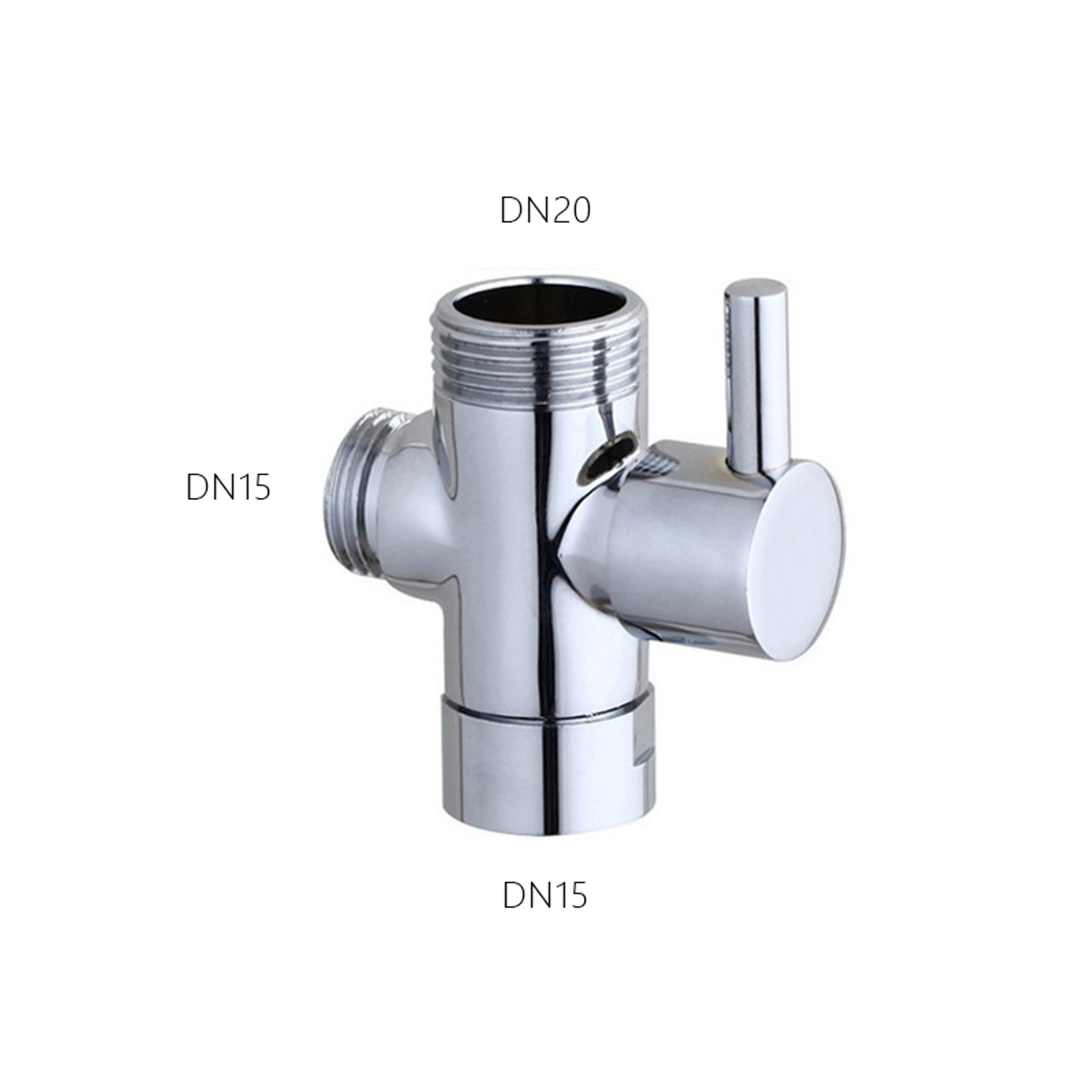 Solid Brass Shower Diverter Valve Way Adapter for Bidet Sprayer and Handheld Shower – view 6