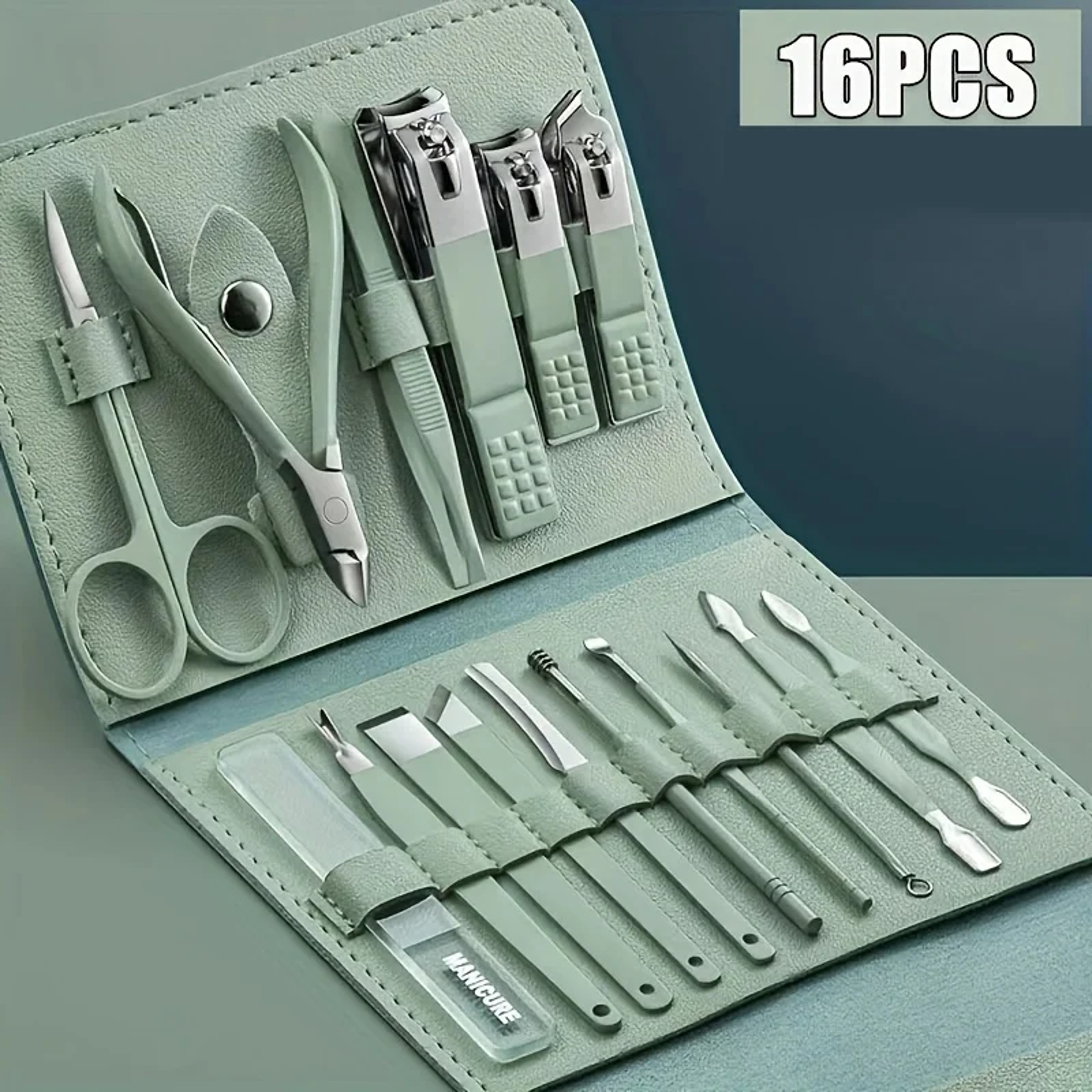 Manicure Set with Nail Clippers and Cuticle Nipper Travel Case – view 1