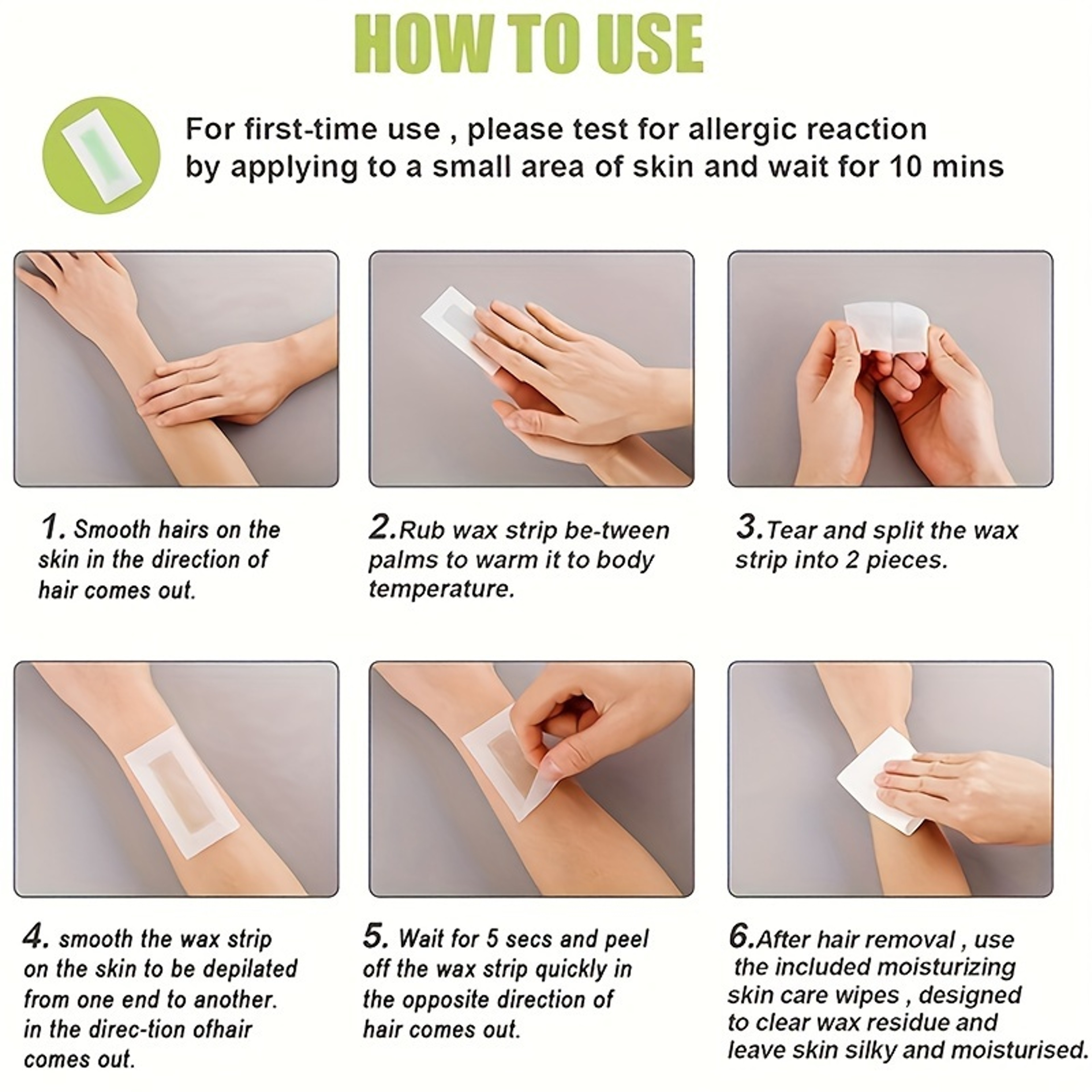 Gentle Cold Wax Strips For Face And Body Hair Removal 3