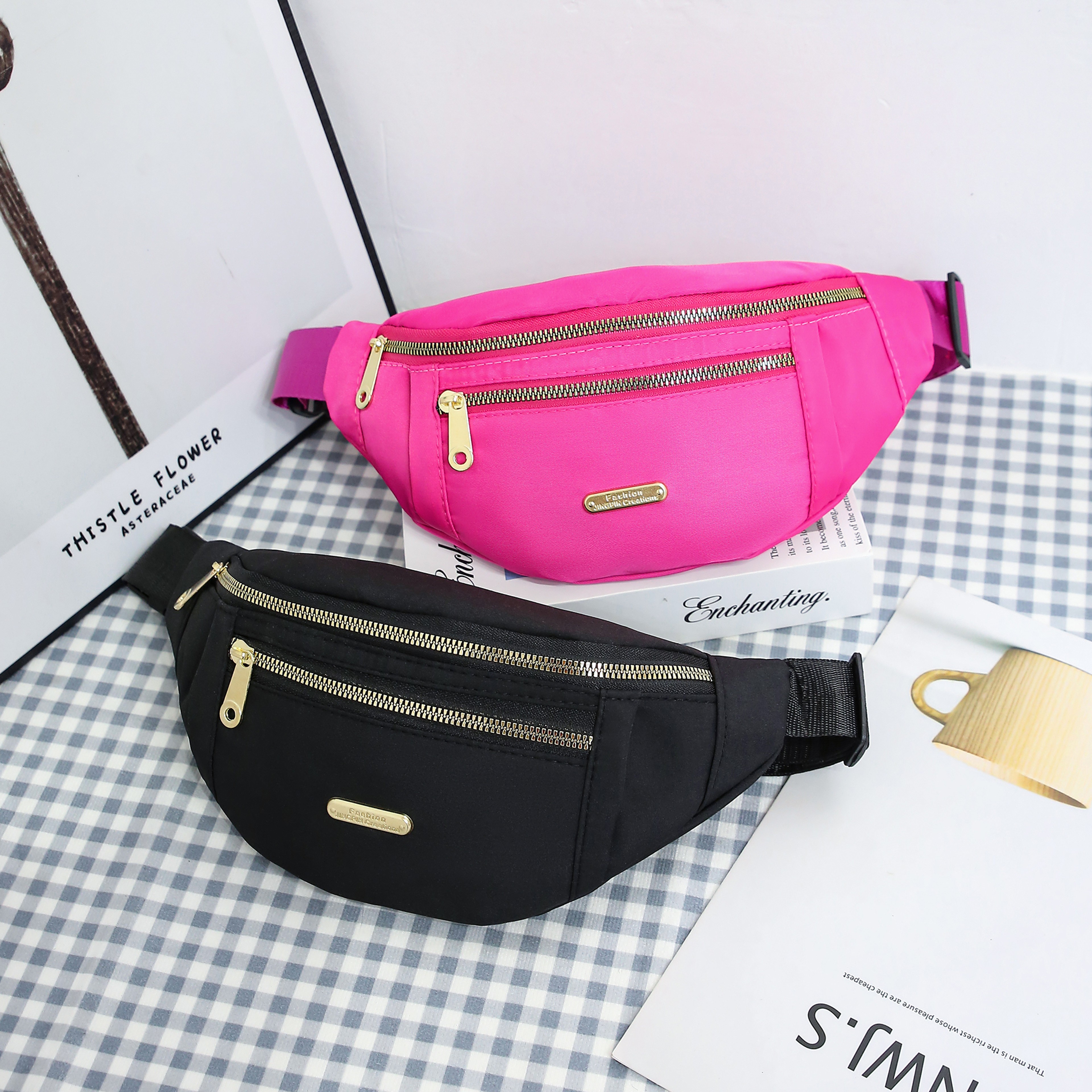 Women's Sports Waist Bag Crossbody Belt Bag with Multi Pocket Phone Storage – view 3
