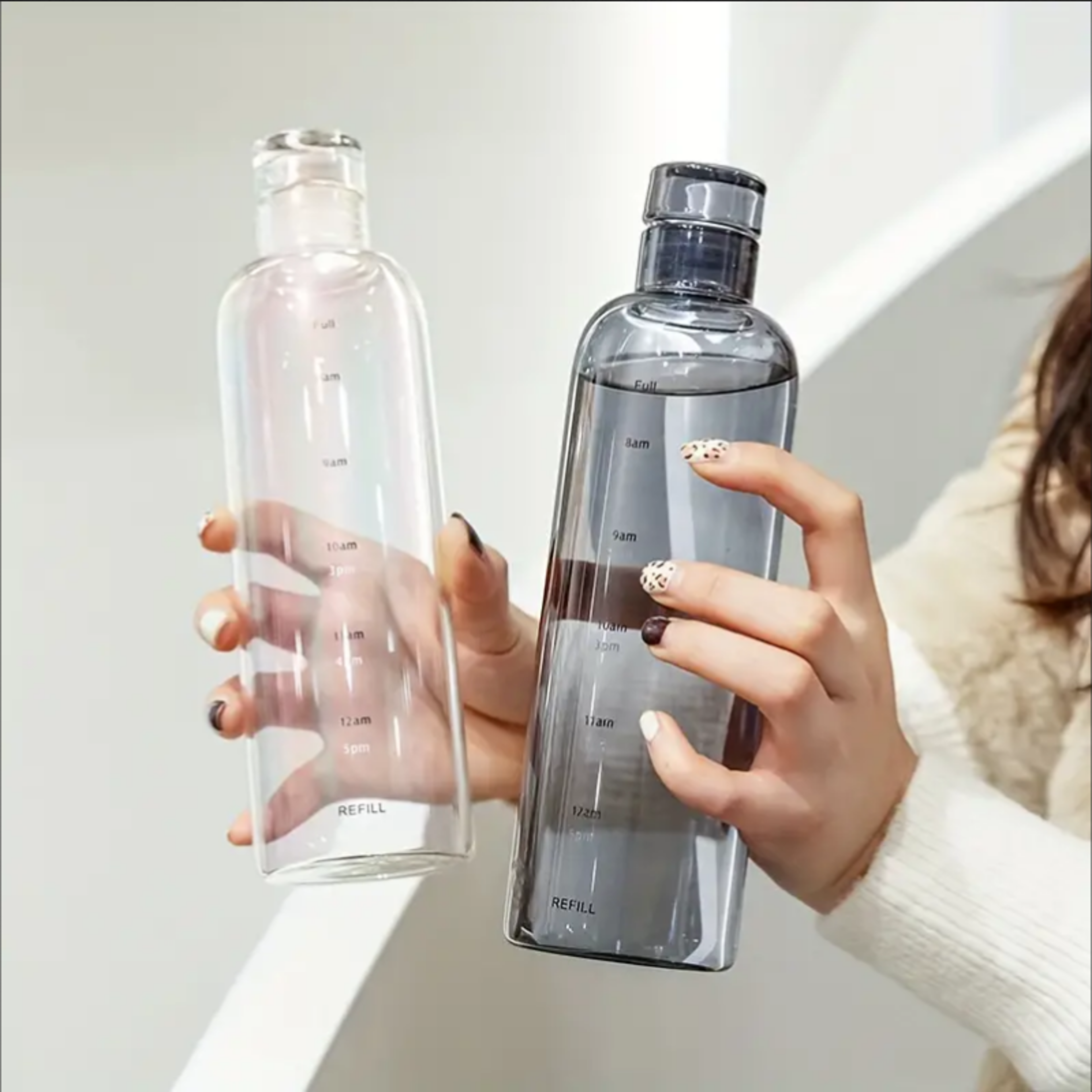 Leakproof Motivational Water Bottle With Time Marker For Gym Travel And Daily Hydration 1