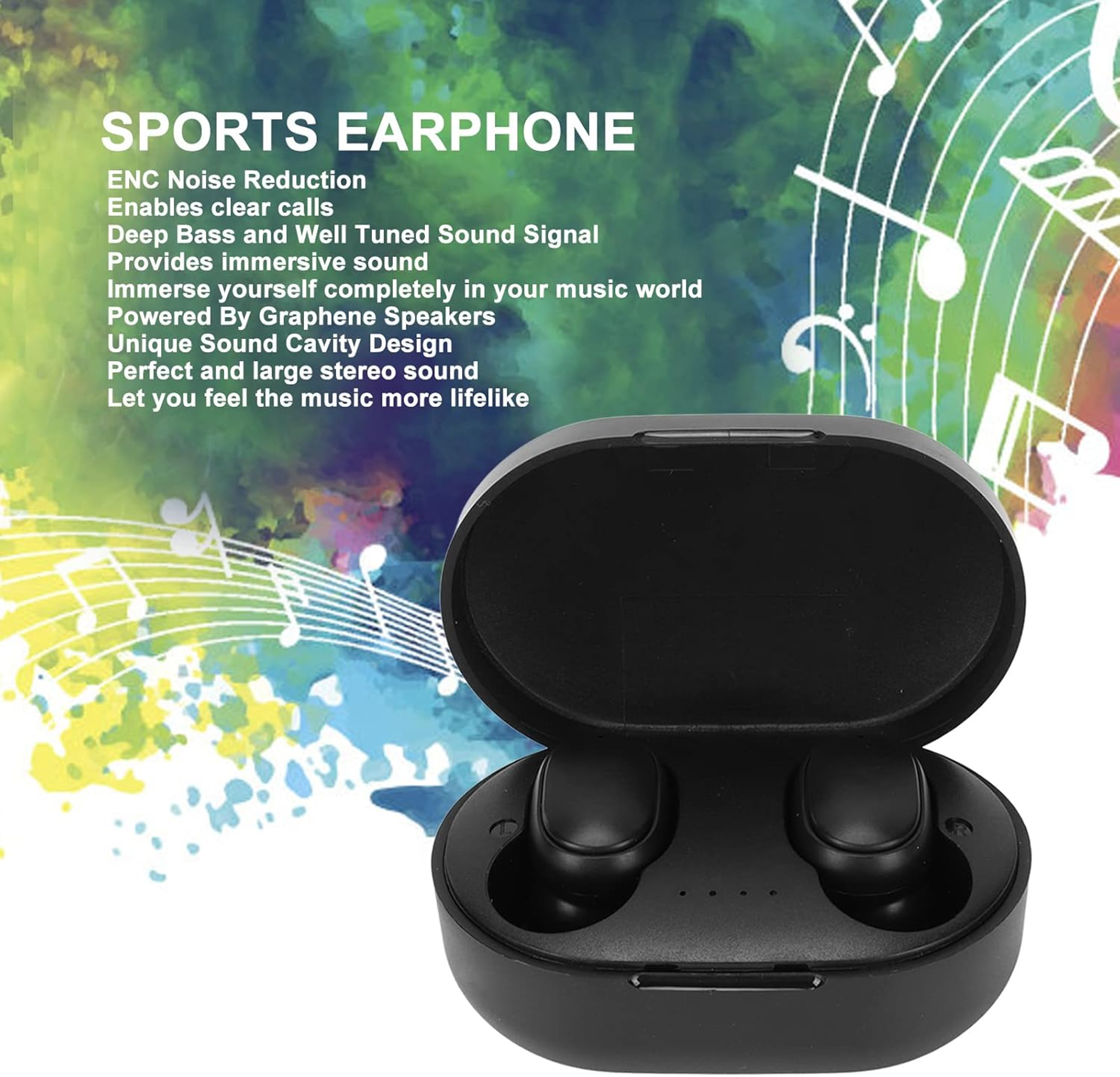 Wireless Bluetooth Earbuds With LED Display And Touch Control 1
