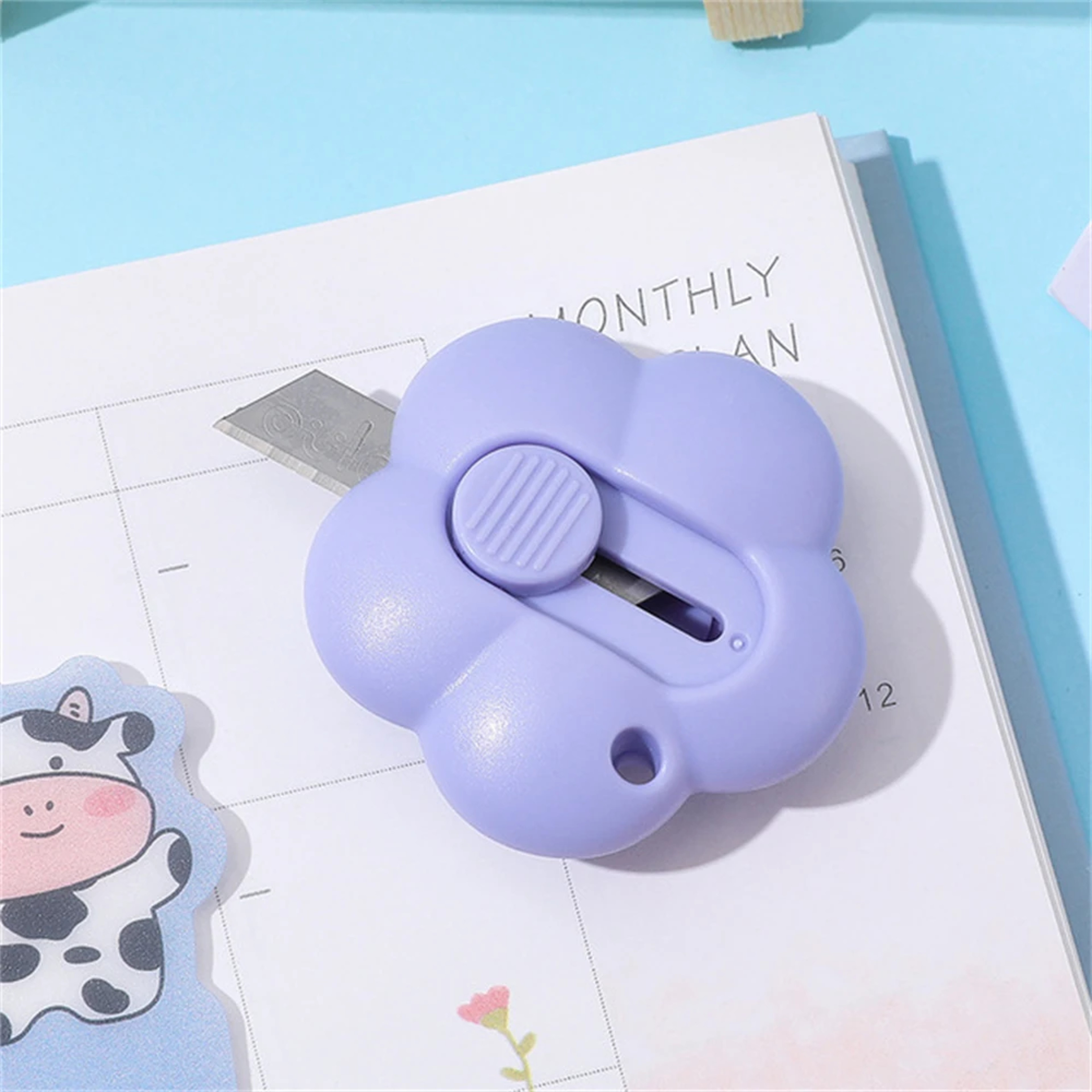 Flower Mini Utility Knife Retractable Paper Cutter And Letter Opener 4