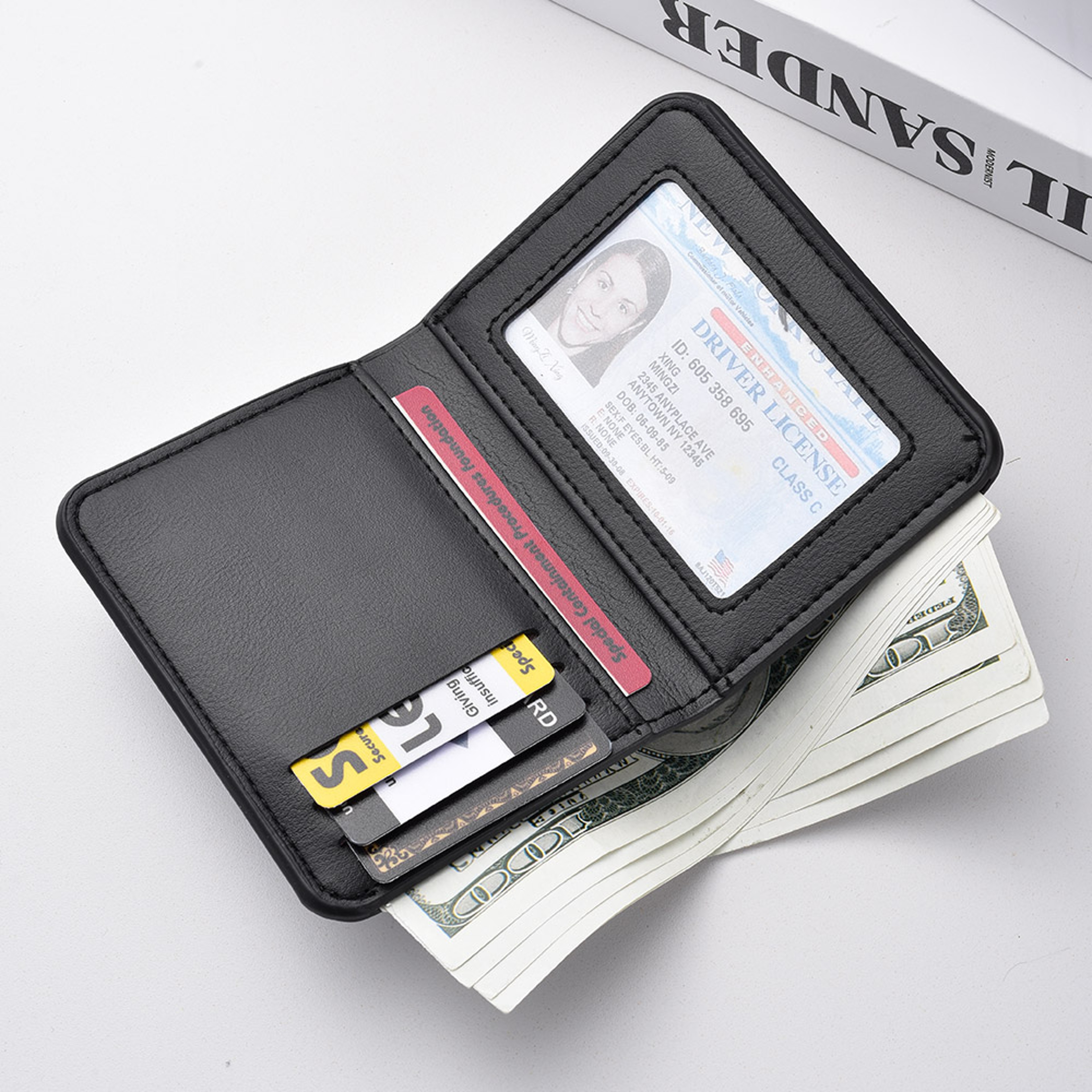 Ultra Thin Mini PU Leather Credit Card Wallet For Men 2