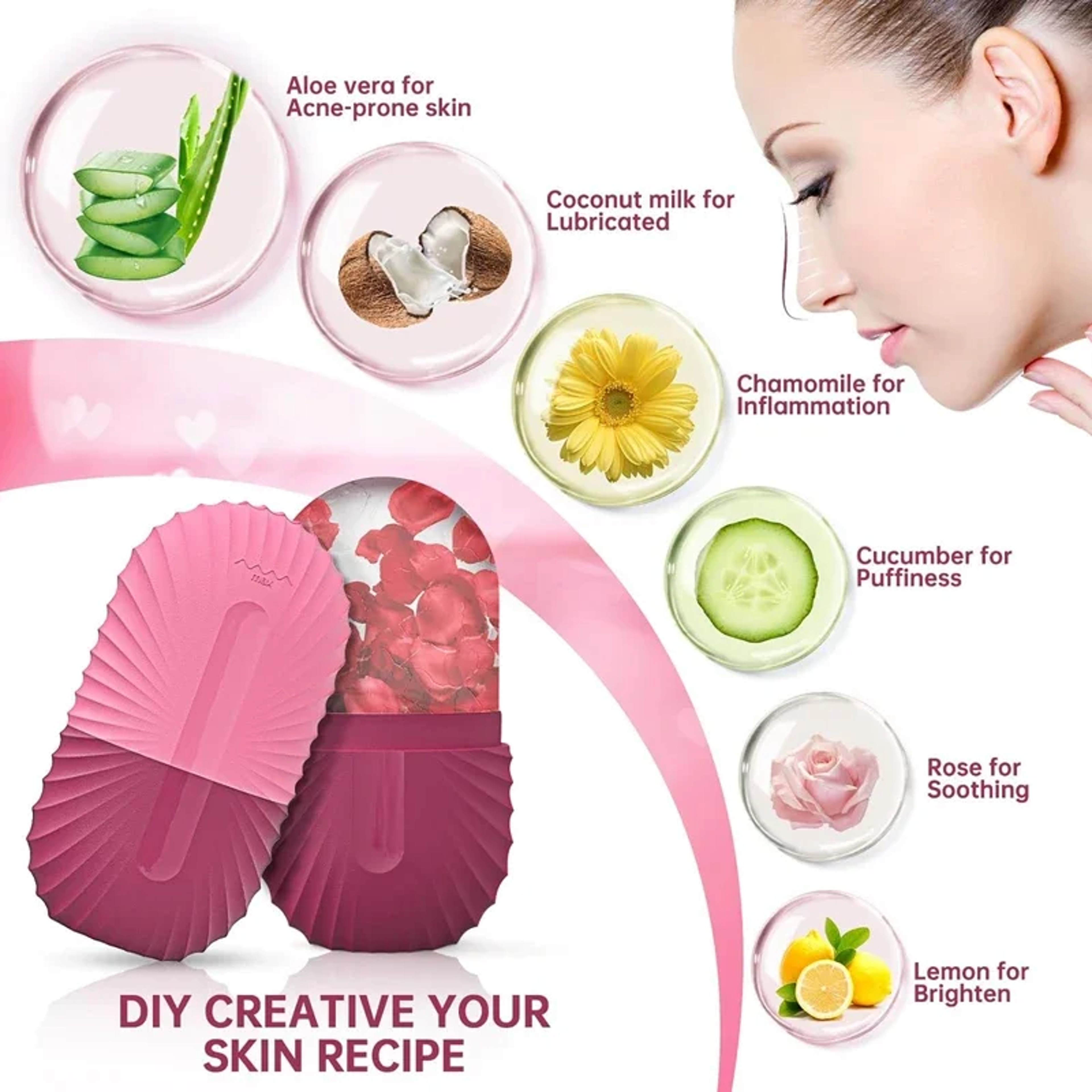 Silicone Ice Face Roller For Puffiness Relief And Pore Care 2