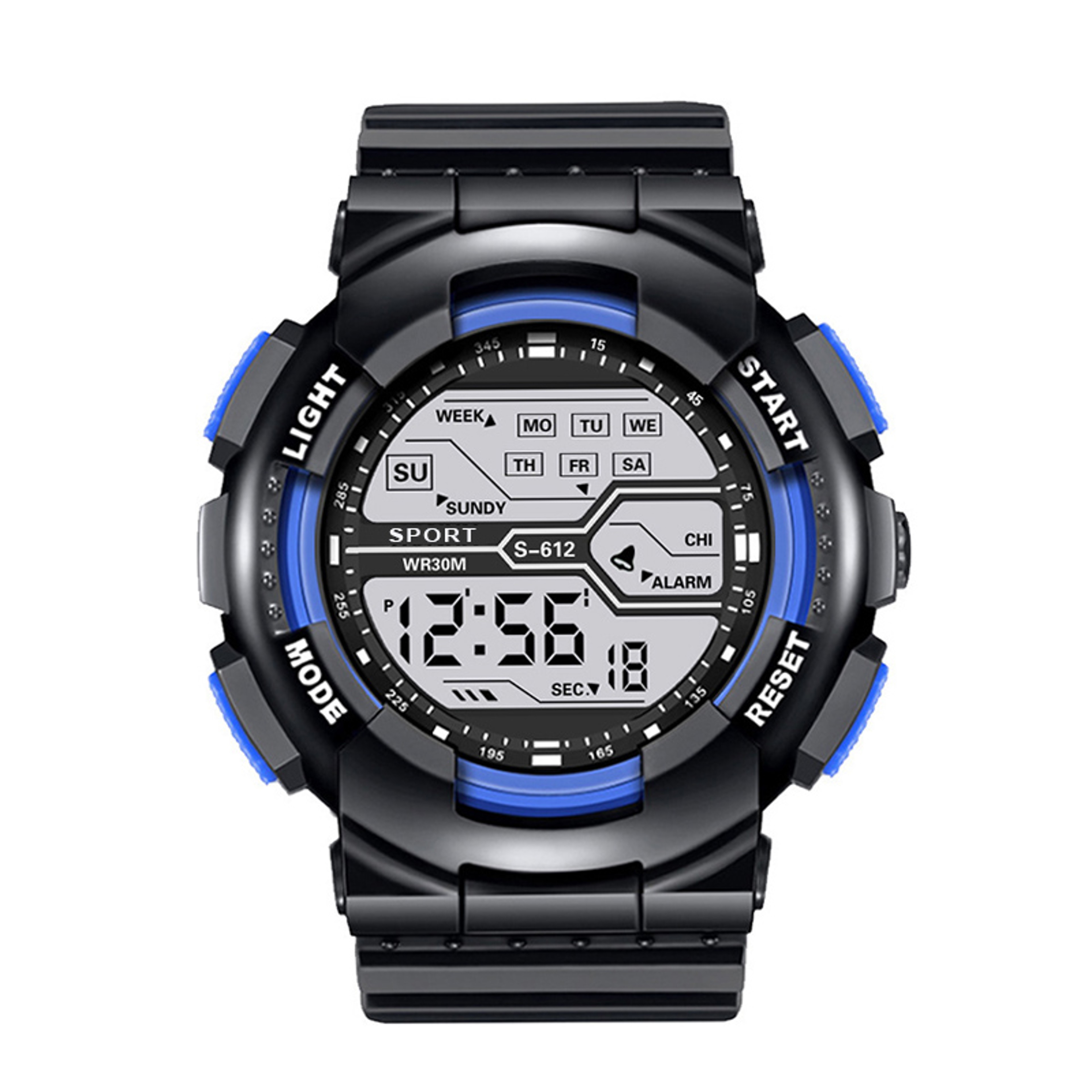 Mens Waterproof LED Digital Sports Watch Large Face Military Style 4