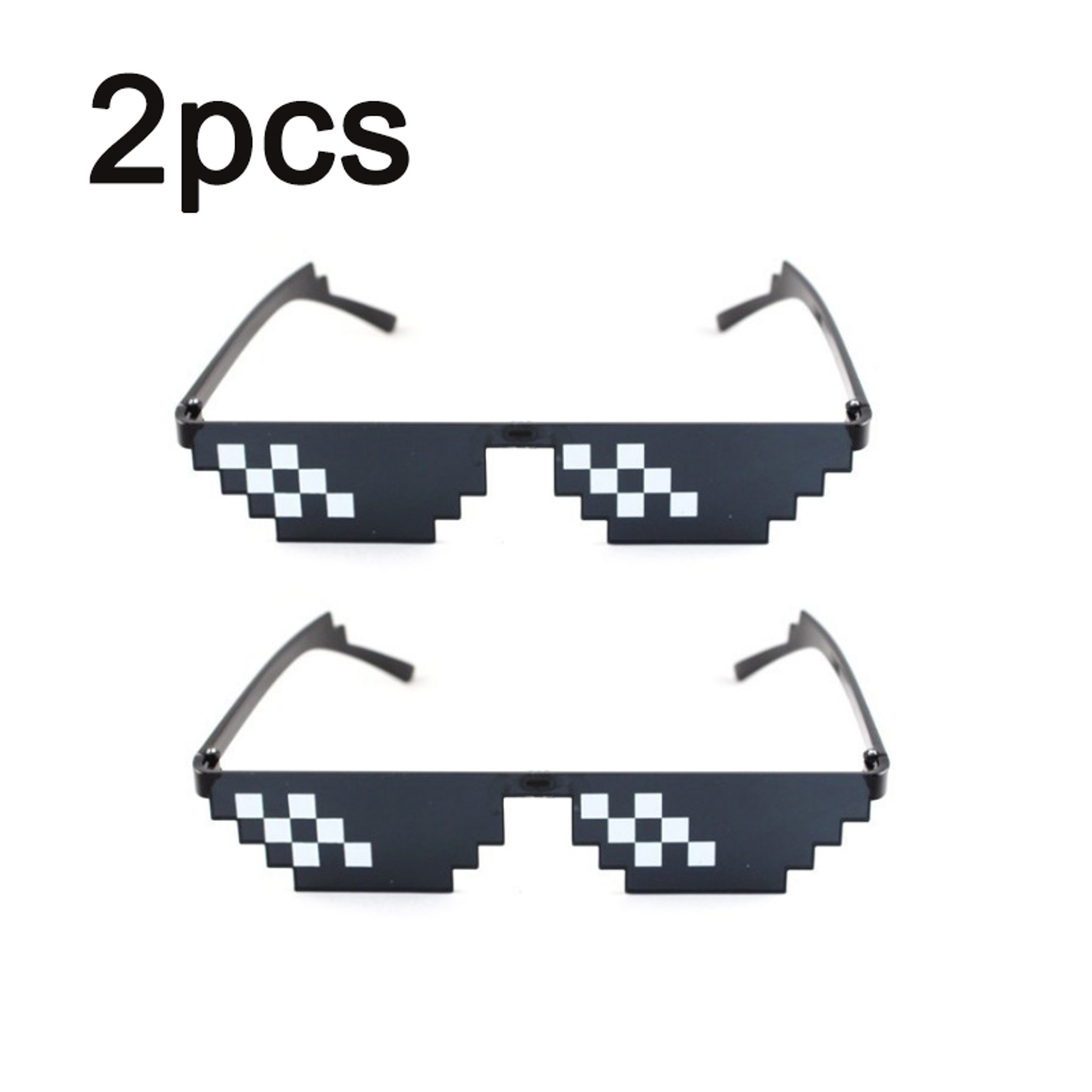 Pixelated Mosaic Sunglasses Retro Party Shades For Men And Women 2