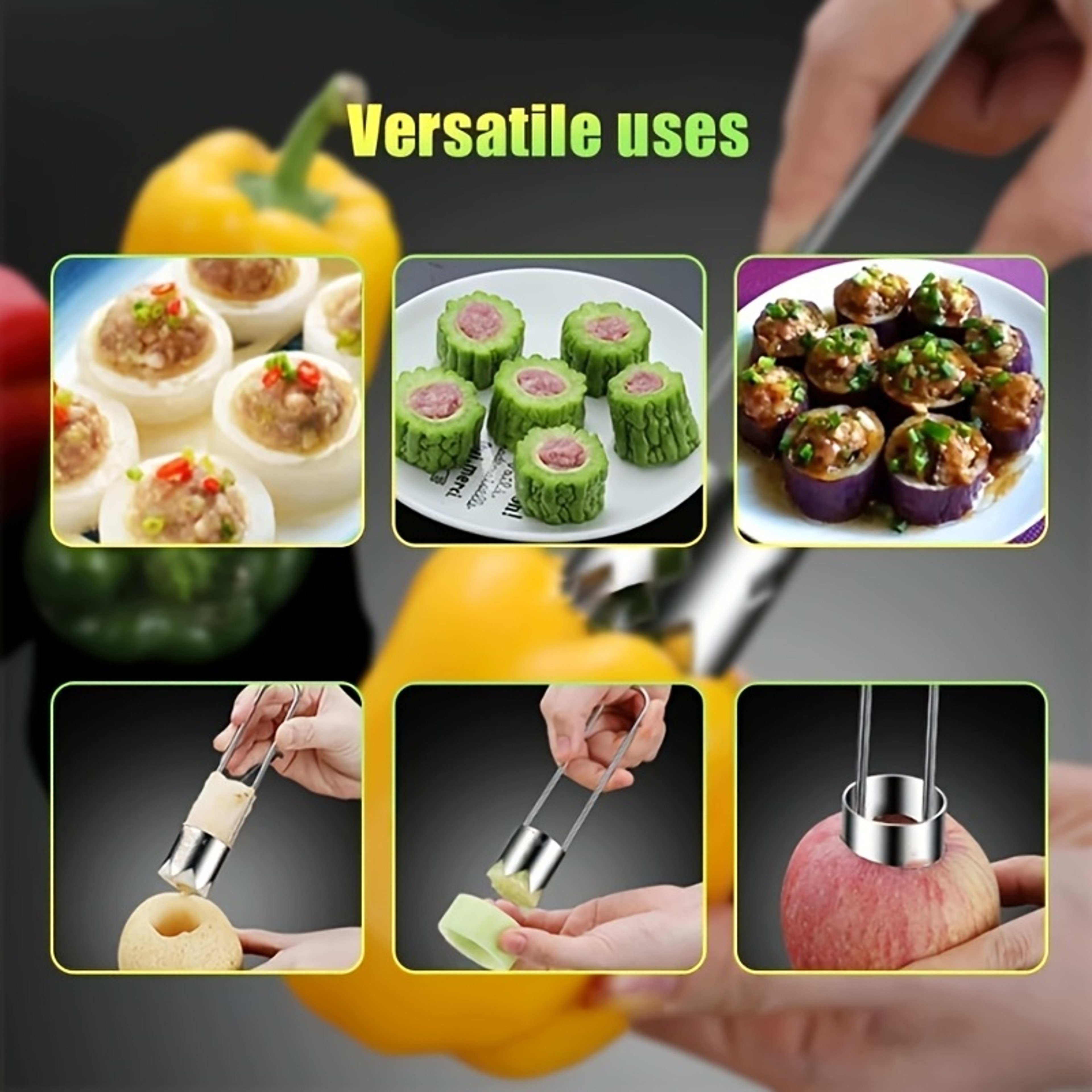 Stainless Steel Fruit Corer and Pepper Seed Remover Tool – view 5