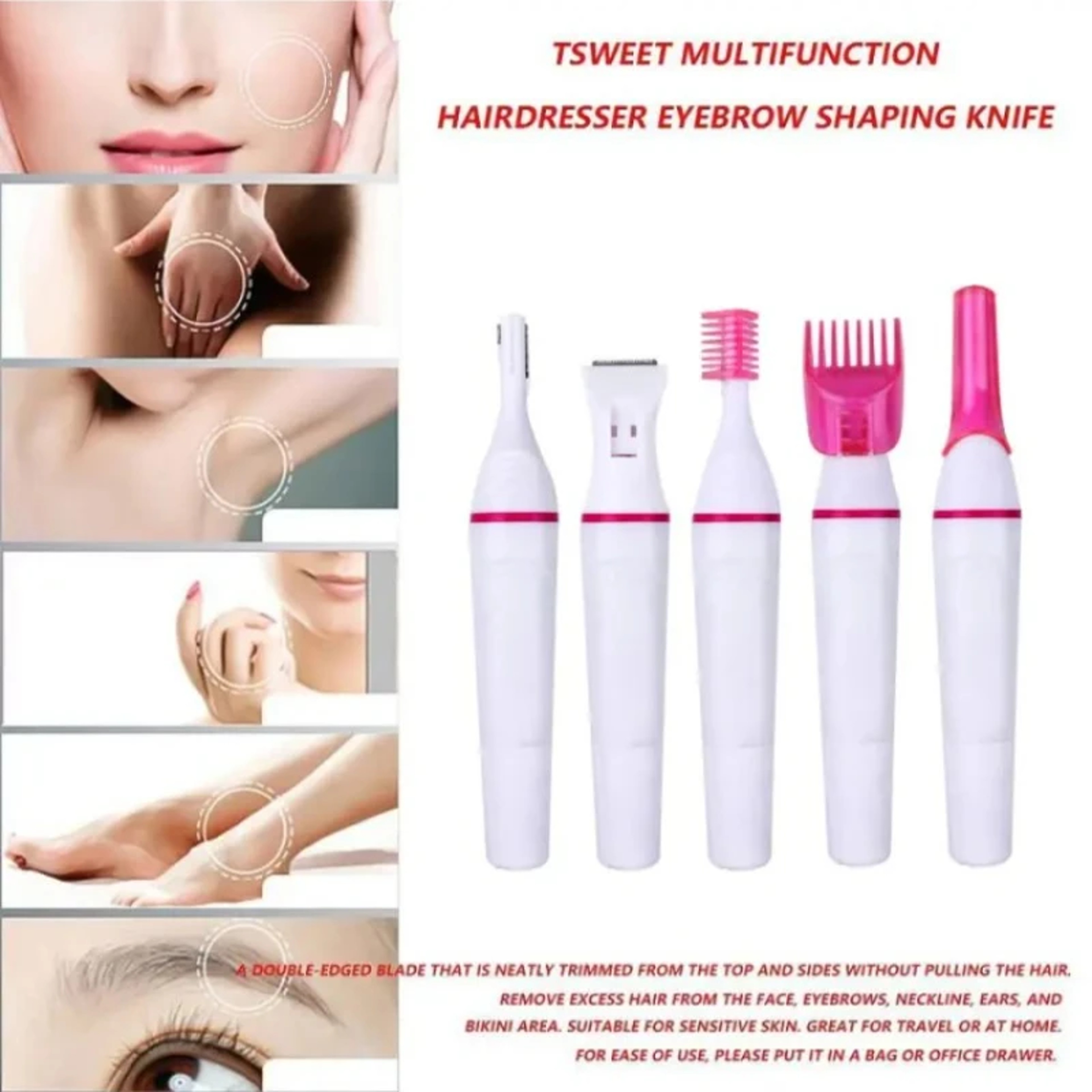 GlowSmooth Womens Electric Shaver Facial Hair Remover And Eyebrow Trimmer 1