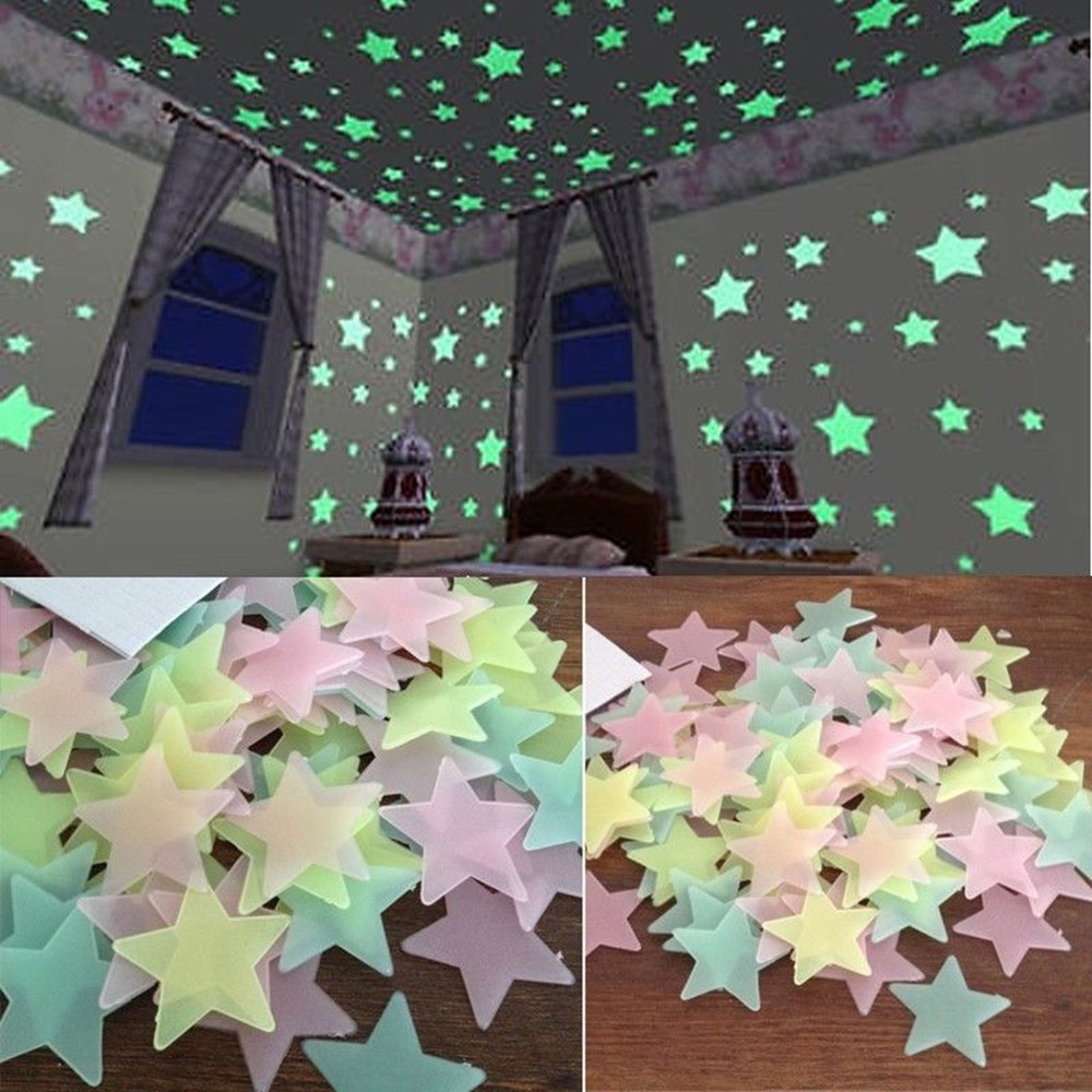 Glow in the Dark Stars Ceiling Wall Stickers for Kids Room Decor – view 1