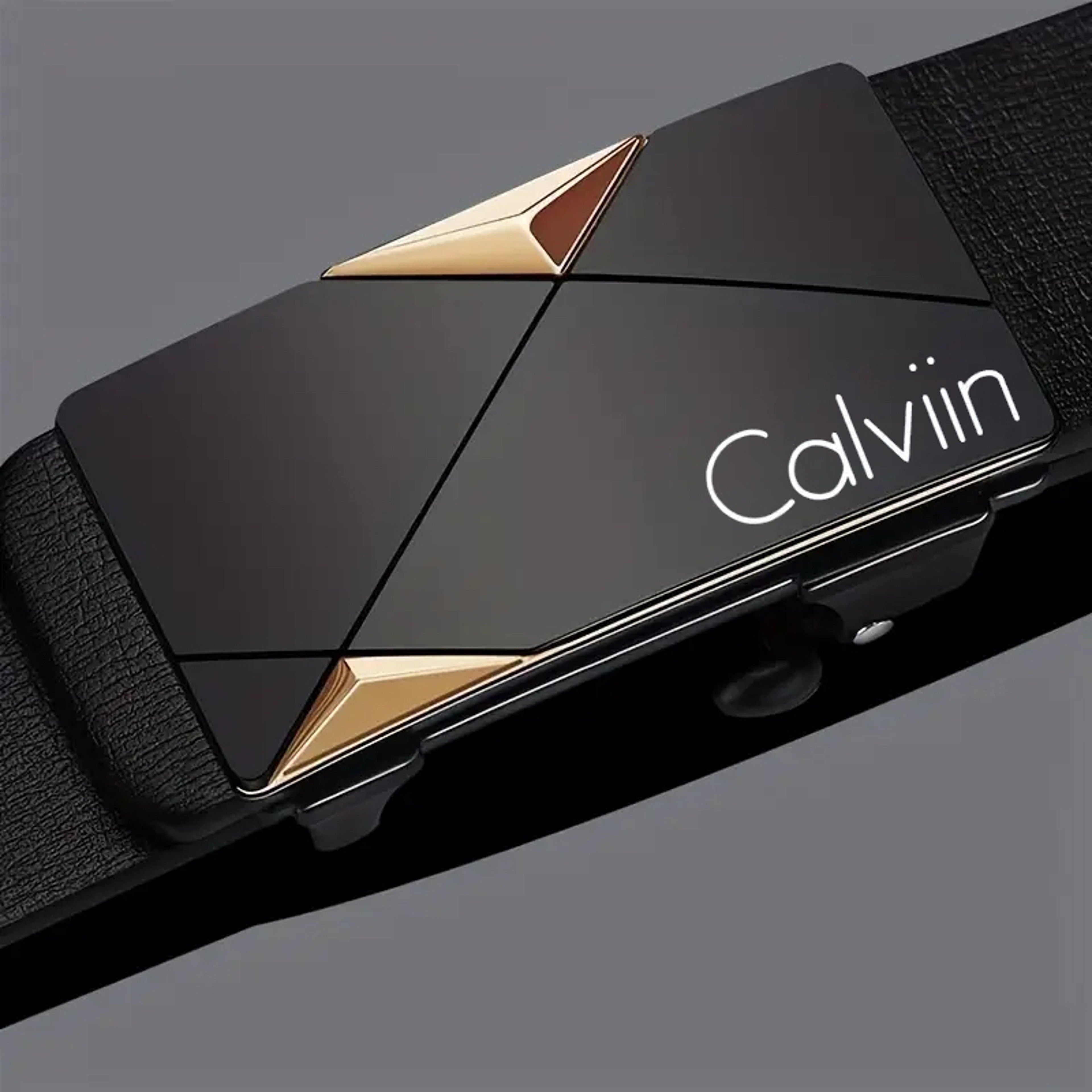 Mens PU Leather Automatic Buckle Belt for Work and Daily Wear – view 3