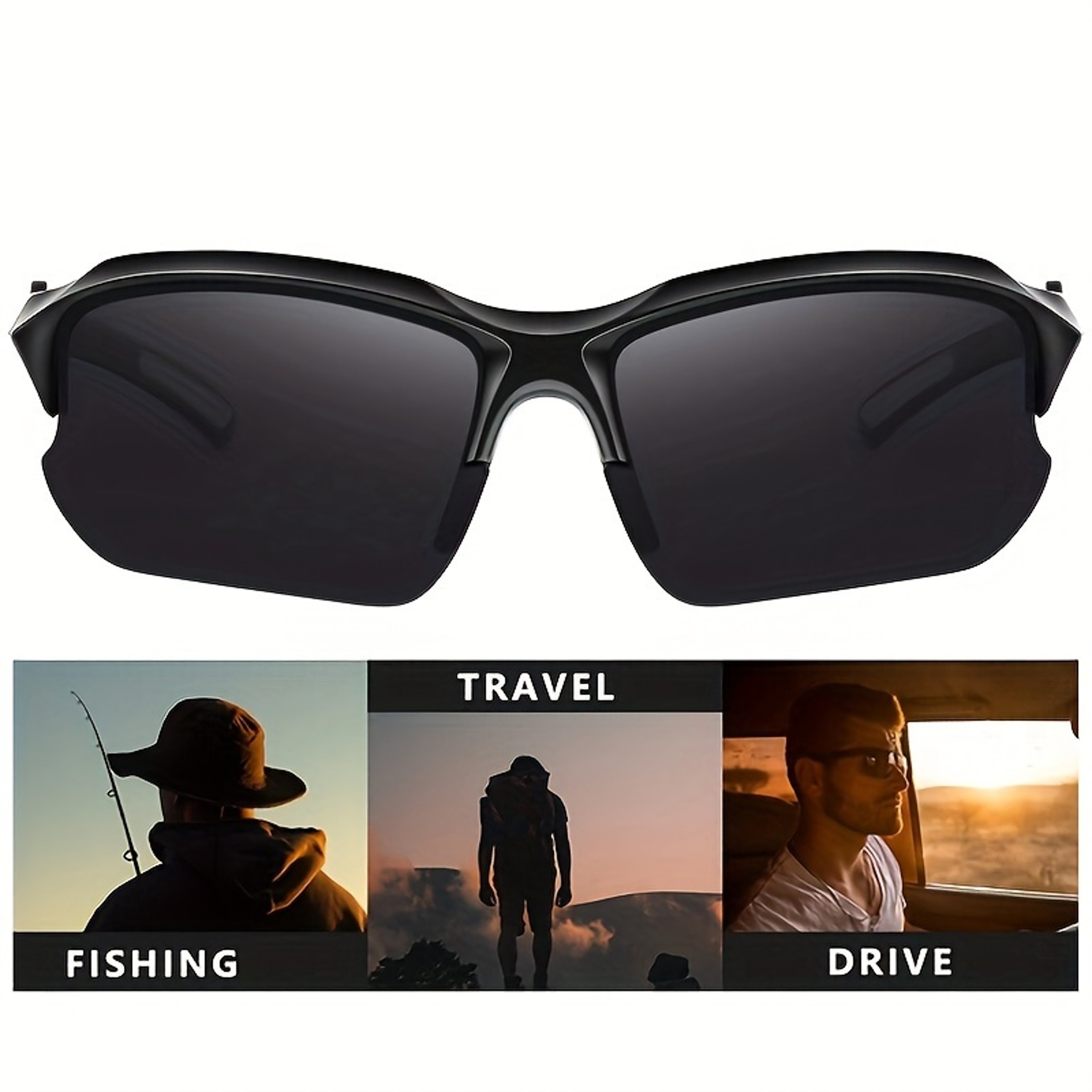 Polarized Sports Sunglasses for Running Fishing Golf and Driving – view 3