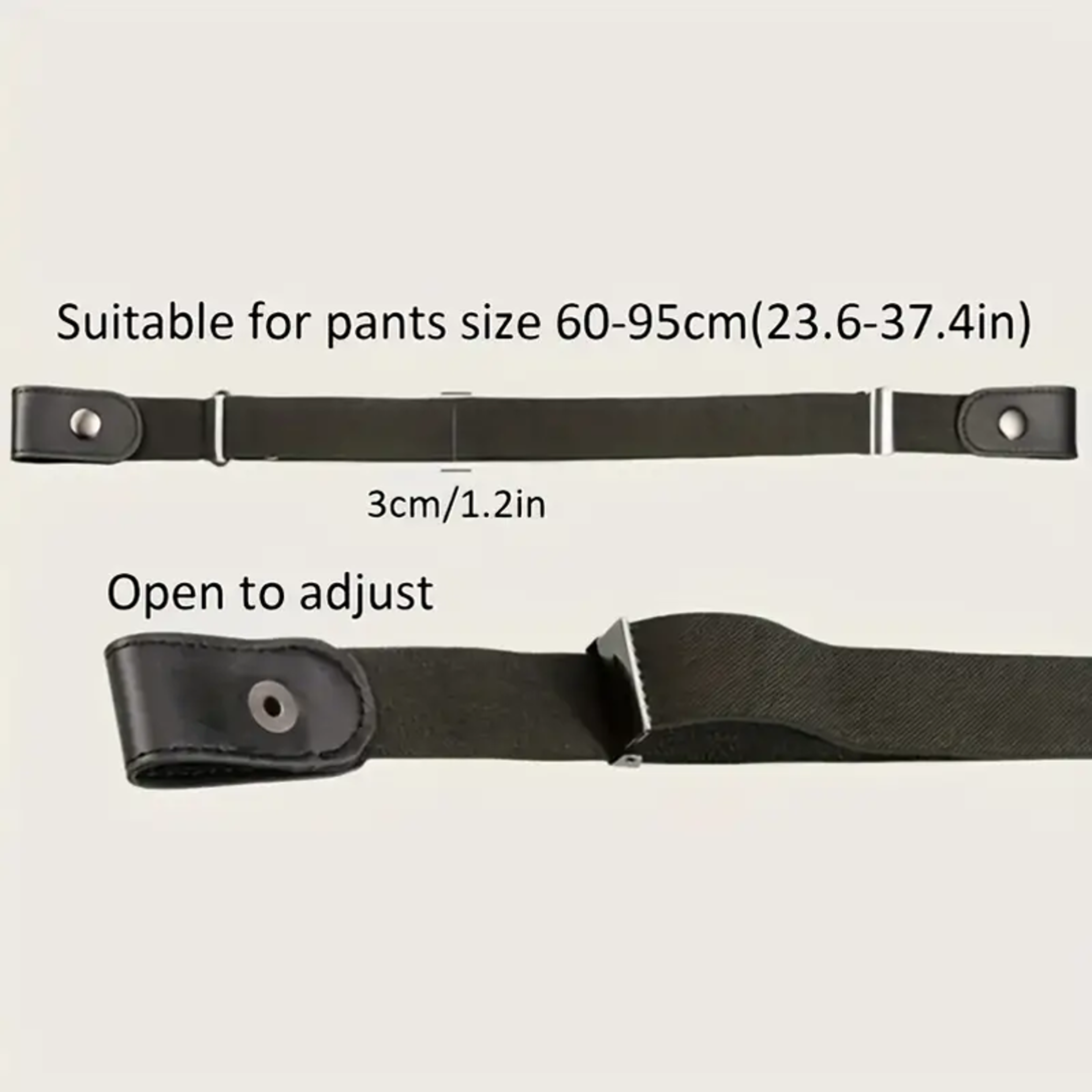 Invisible Elastic No Buckle Belt for Jeans and Pants – view 2