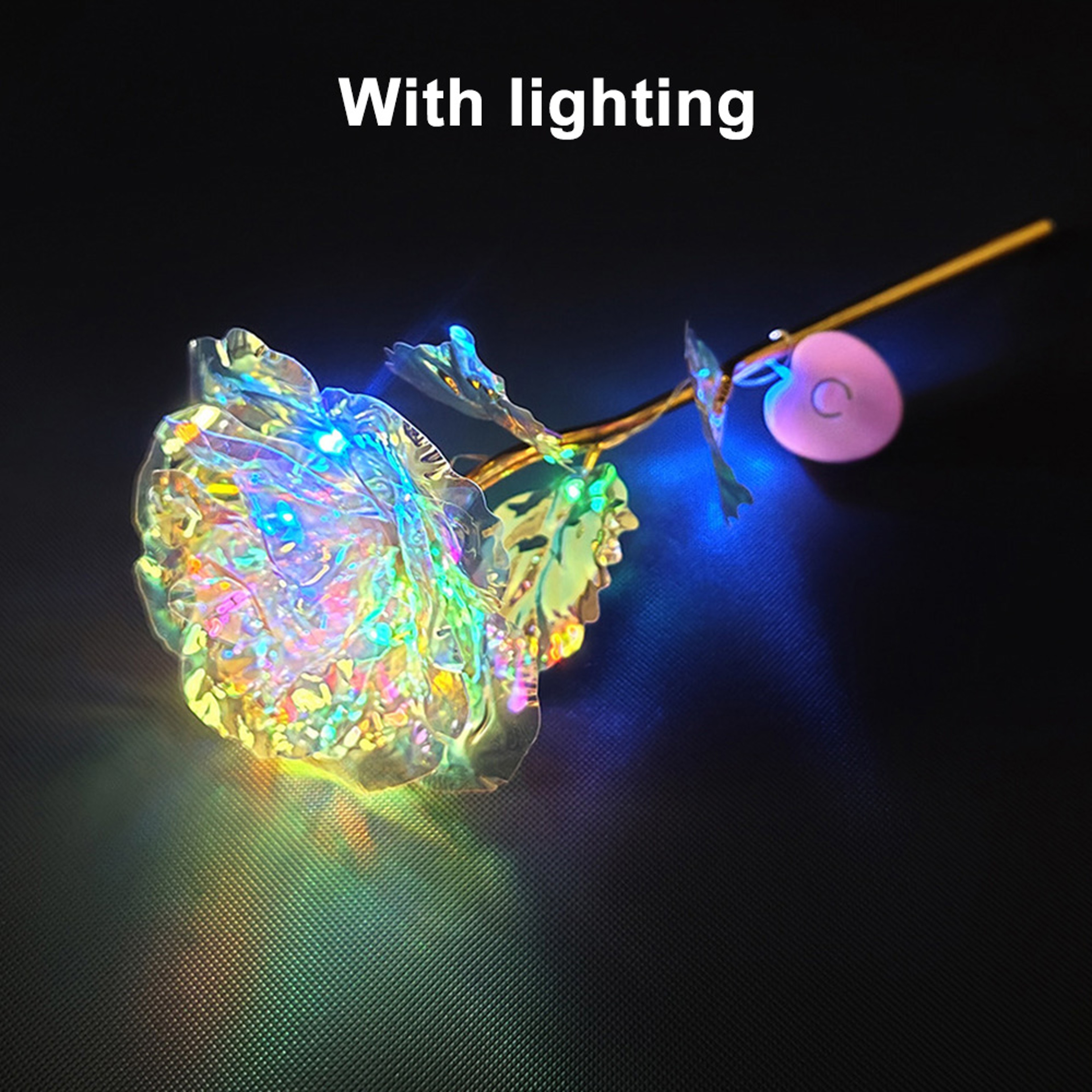 LED Gold Foil Rose Light Gift For Her 2