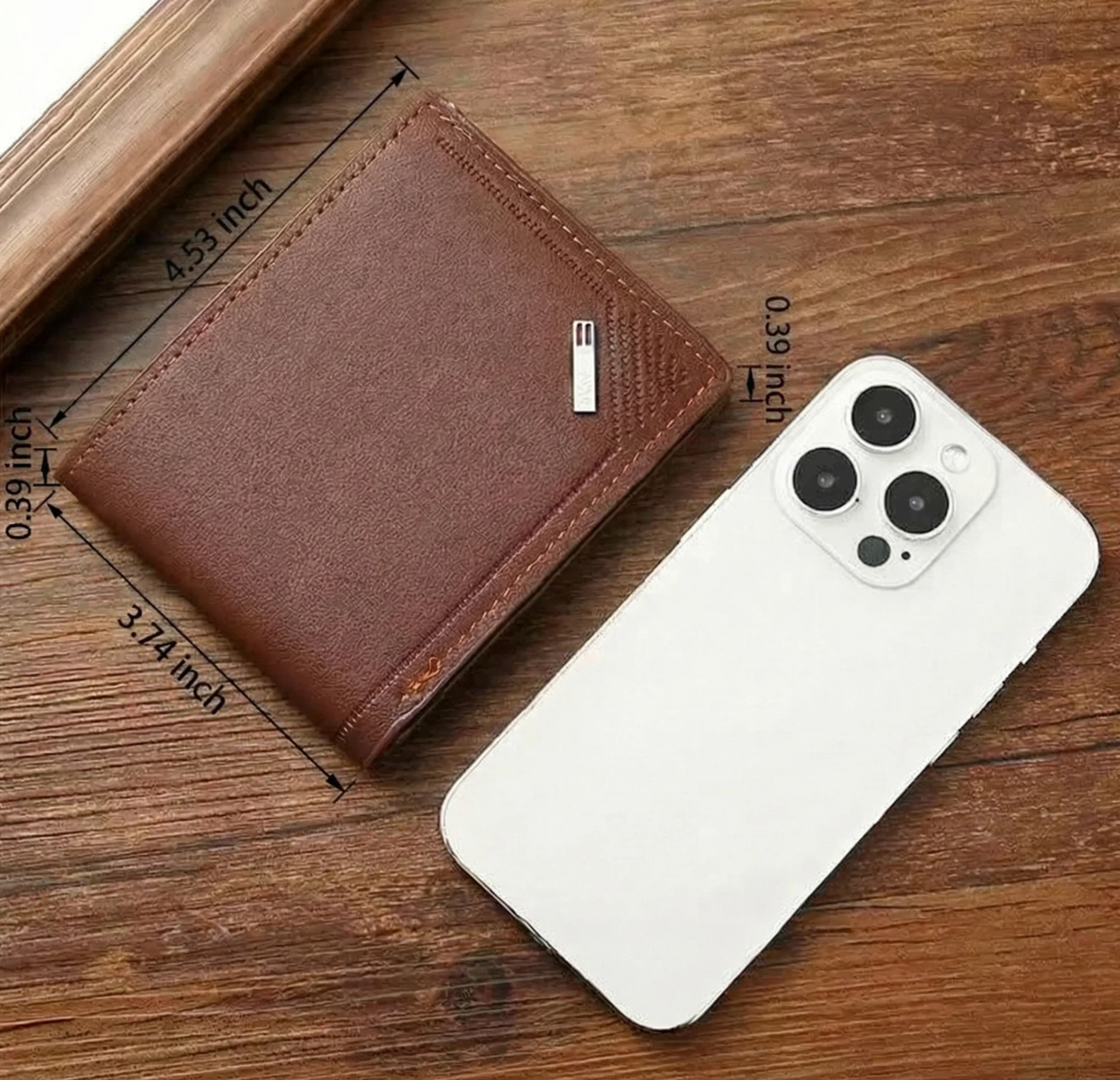 Mens Premium Leather Minimalist Wallet Slim & Foldable Soft Leather Design – view 3