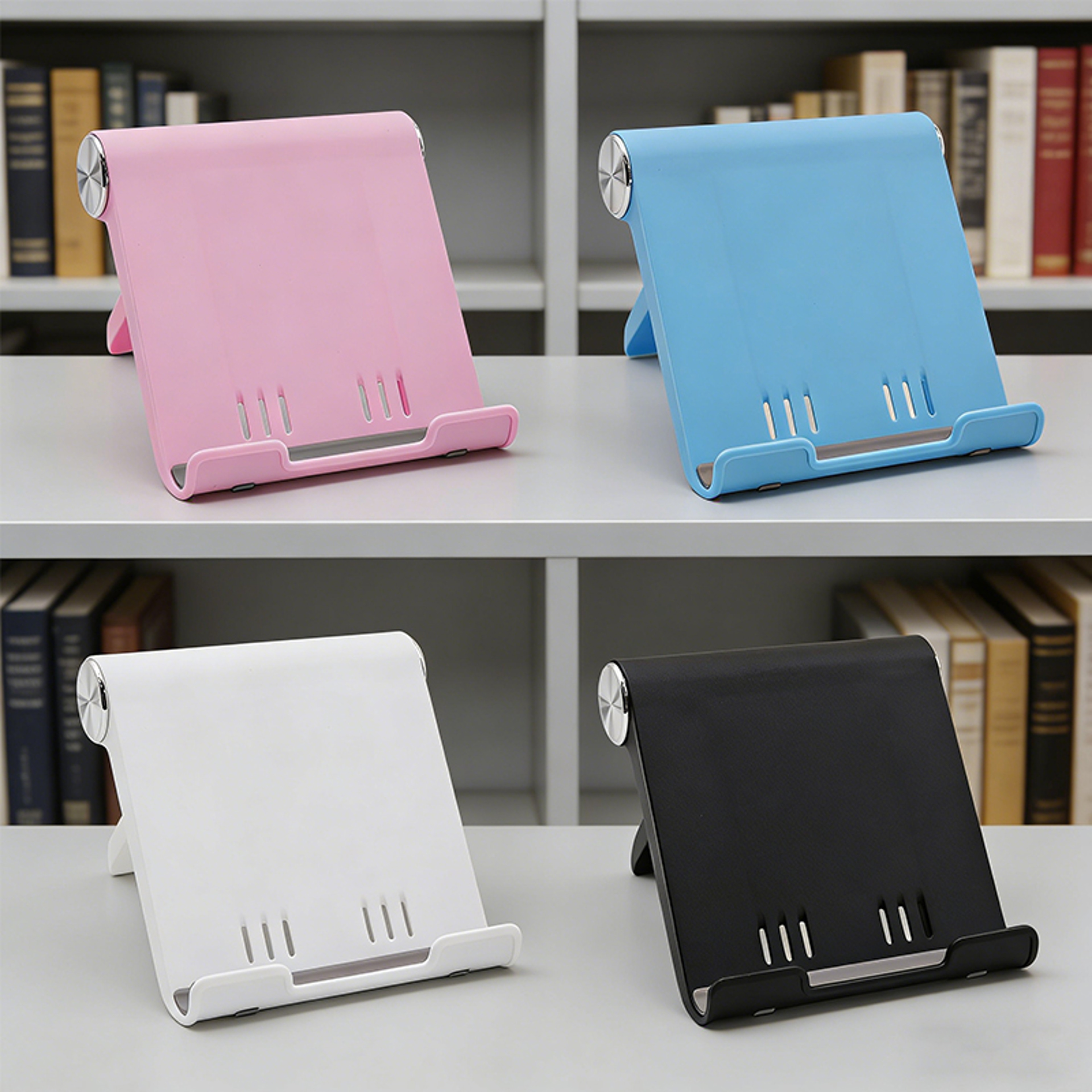 Universal Foldable Desk Phone Stand, Tablets & More Adjustable Desktop Holder – view 1